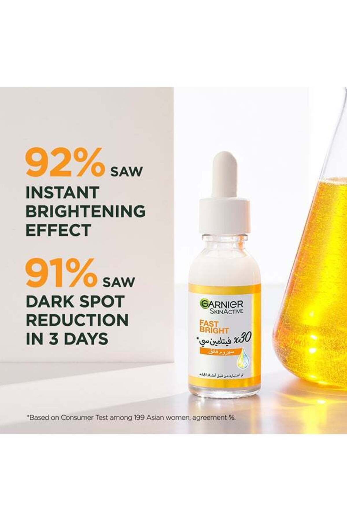 Garnier-Garnier Fast Bright 30x Vitamin C Anti-Dark Spot Serum - 30ml 3
