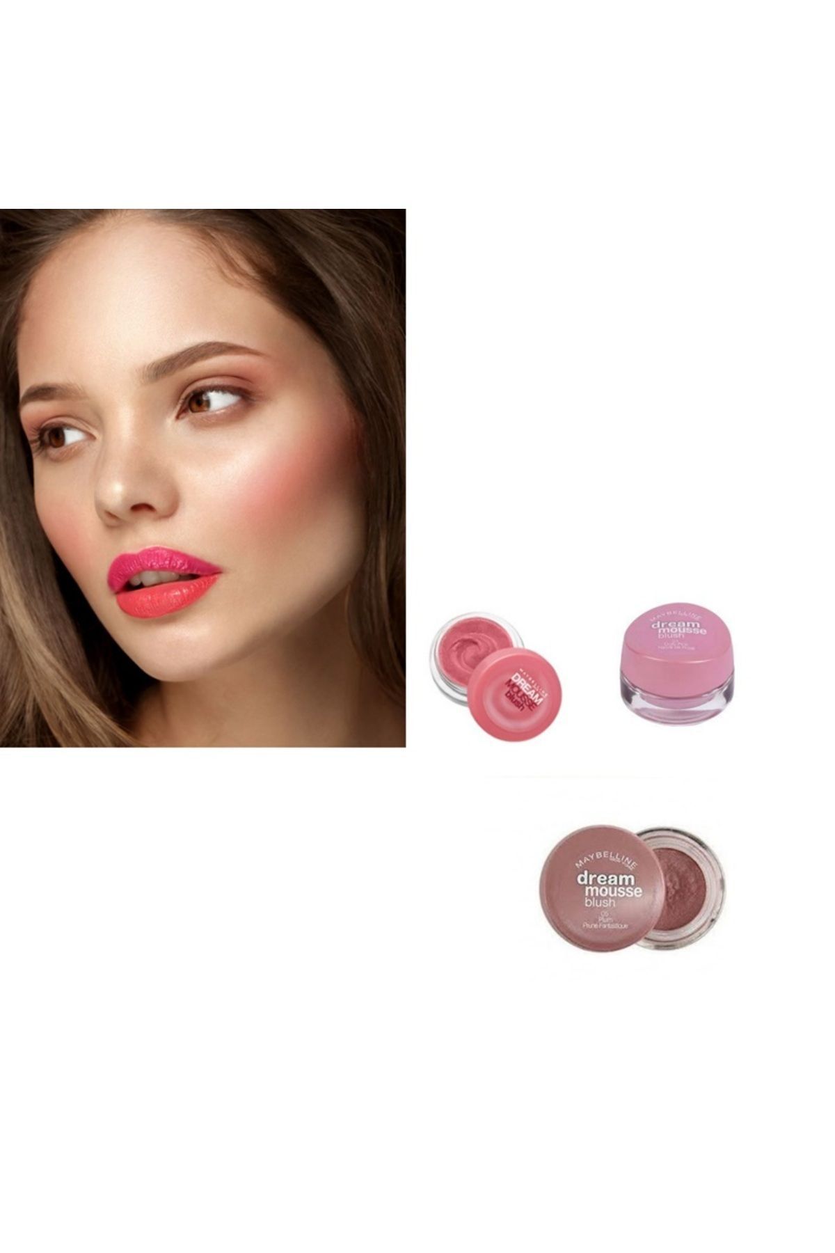 Maybelline New York-Dream Mousse Blush-Plum Color -Delist-Blush 05 Plum Prune Fantastique-7 ml 6