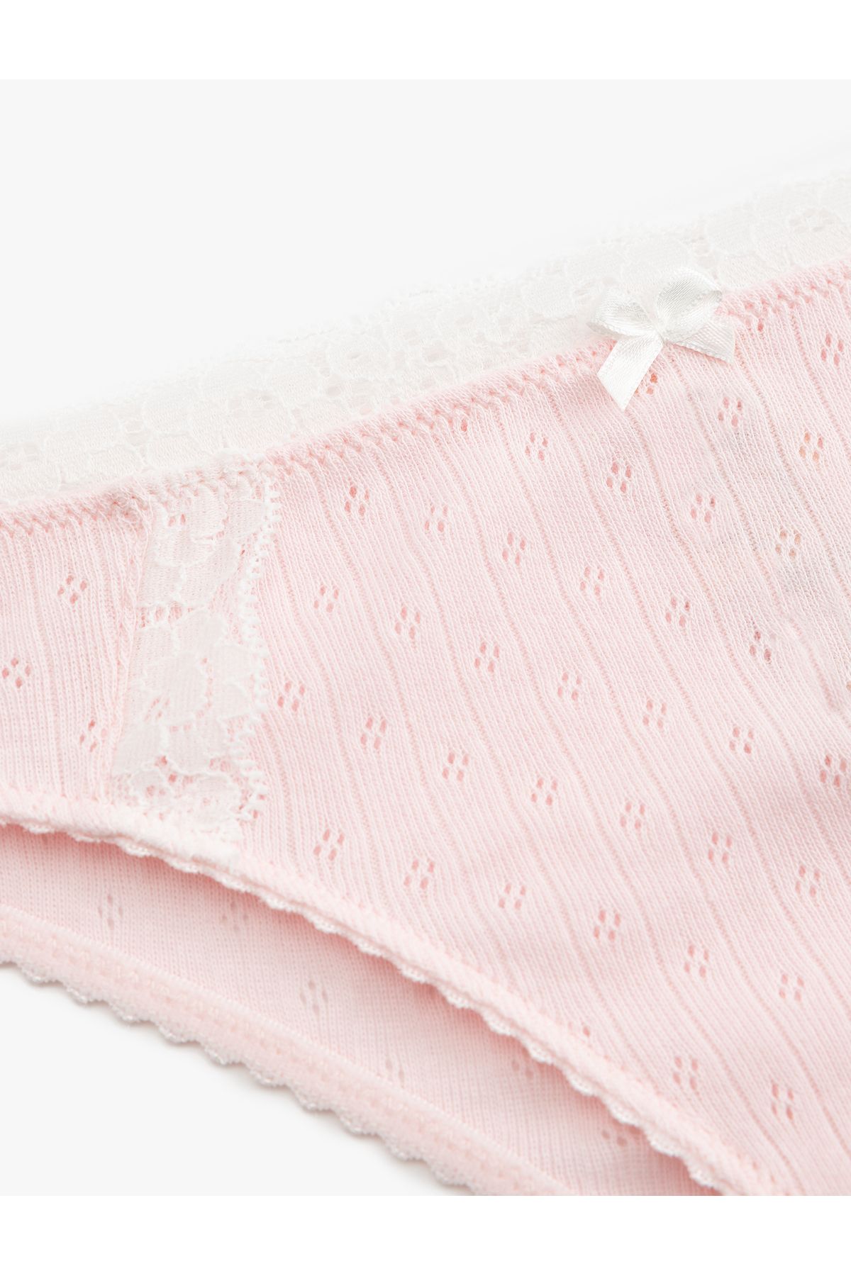 Koton-Cotton Brazilian Panties with Lace Detail 5