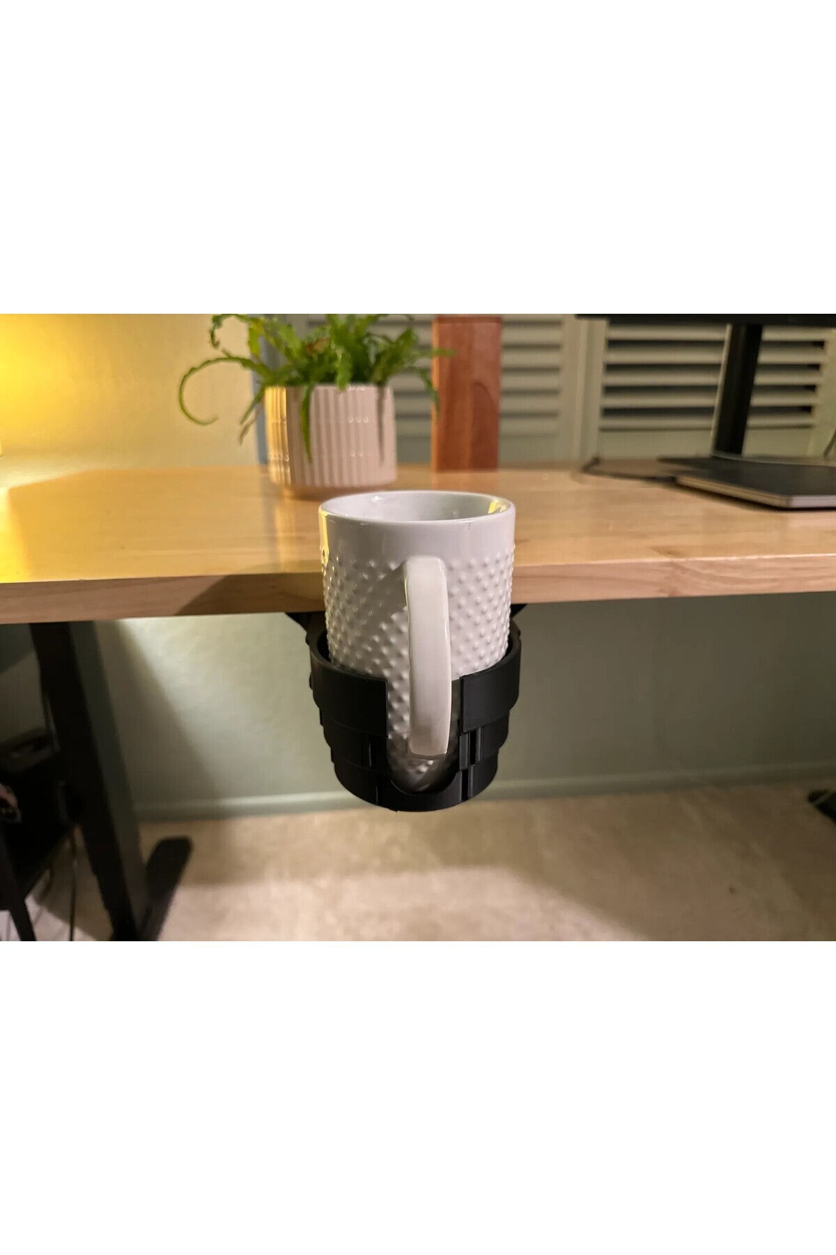 Rekatech-Under Desk Cup Holder - Movable and Practical Cup Holder 3