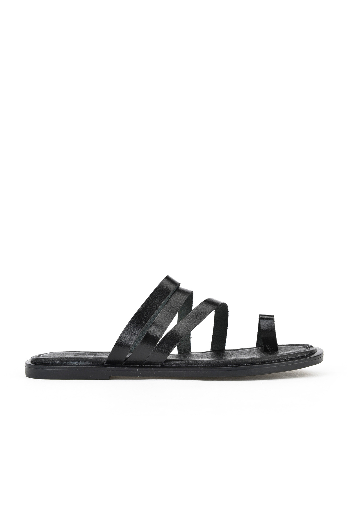 Ziya-Women's Hat Leather Slippers Black 1511010 Z1018 1