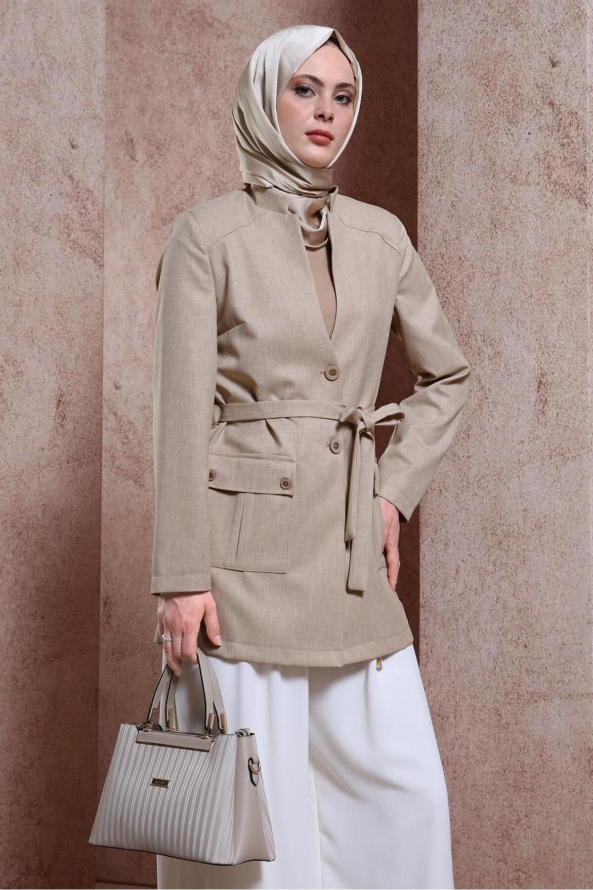 ژاکت کمربندی 44459 Alvina