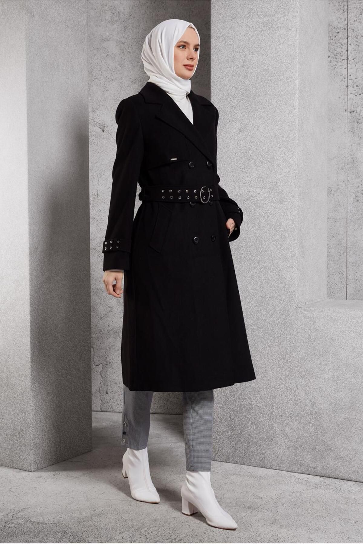 مانتو کمربندی 90551 Alvina