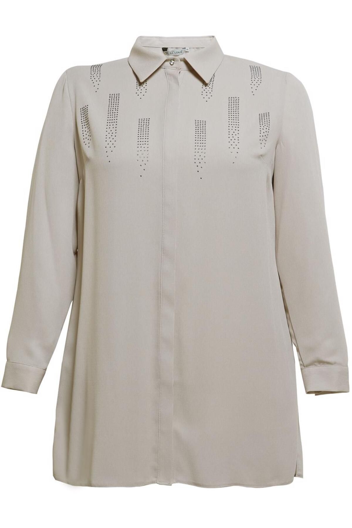 تونیک سنگی سایز بزرگ 20397 Alvina