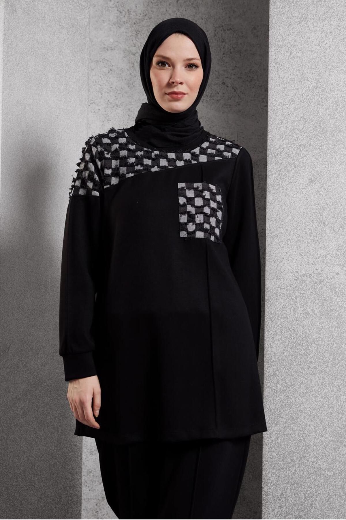 کت و شلوار طرح دار 45158 Alvina