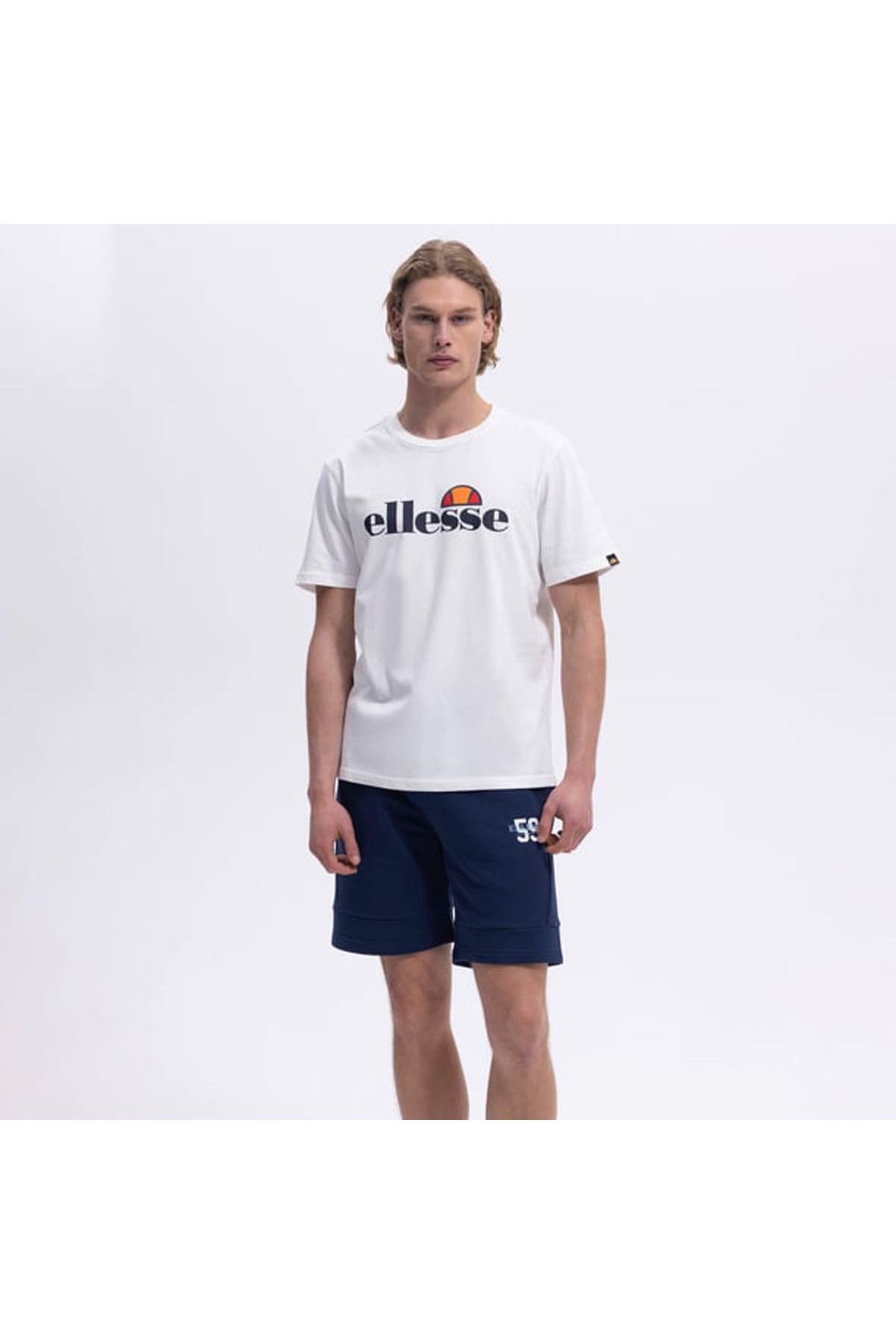 Ellesse-Ανδρικό γραφικό μπλουζάκι λευκό ανδρικό μπλουζάκι EM459 3