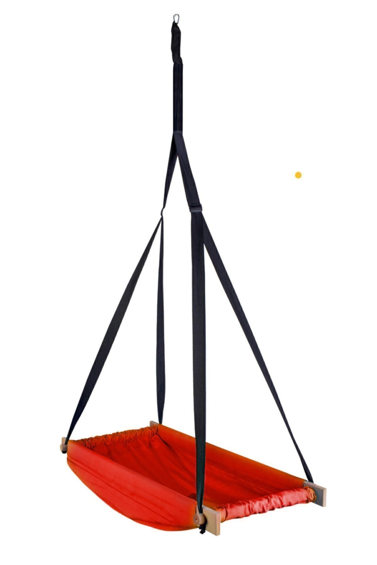 Bundeba Flow Kırmızı Hamak Beşik Ahşap Yaylı Zıpzıp Hoppala Tavana Asılan Hamak Salıncak Bebek Yatağı fotoğrafı 5 (önizleme)