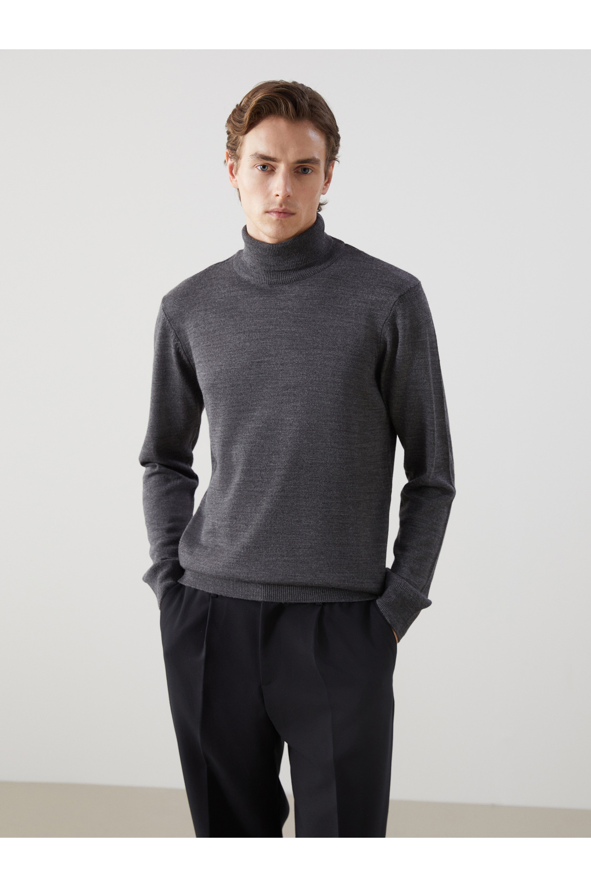 LC Waikiki-Turtleneck Long Sleeve Men's Knitwear Sweater 1