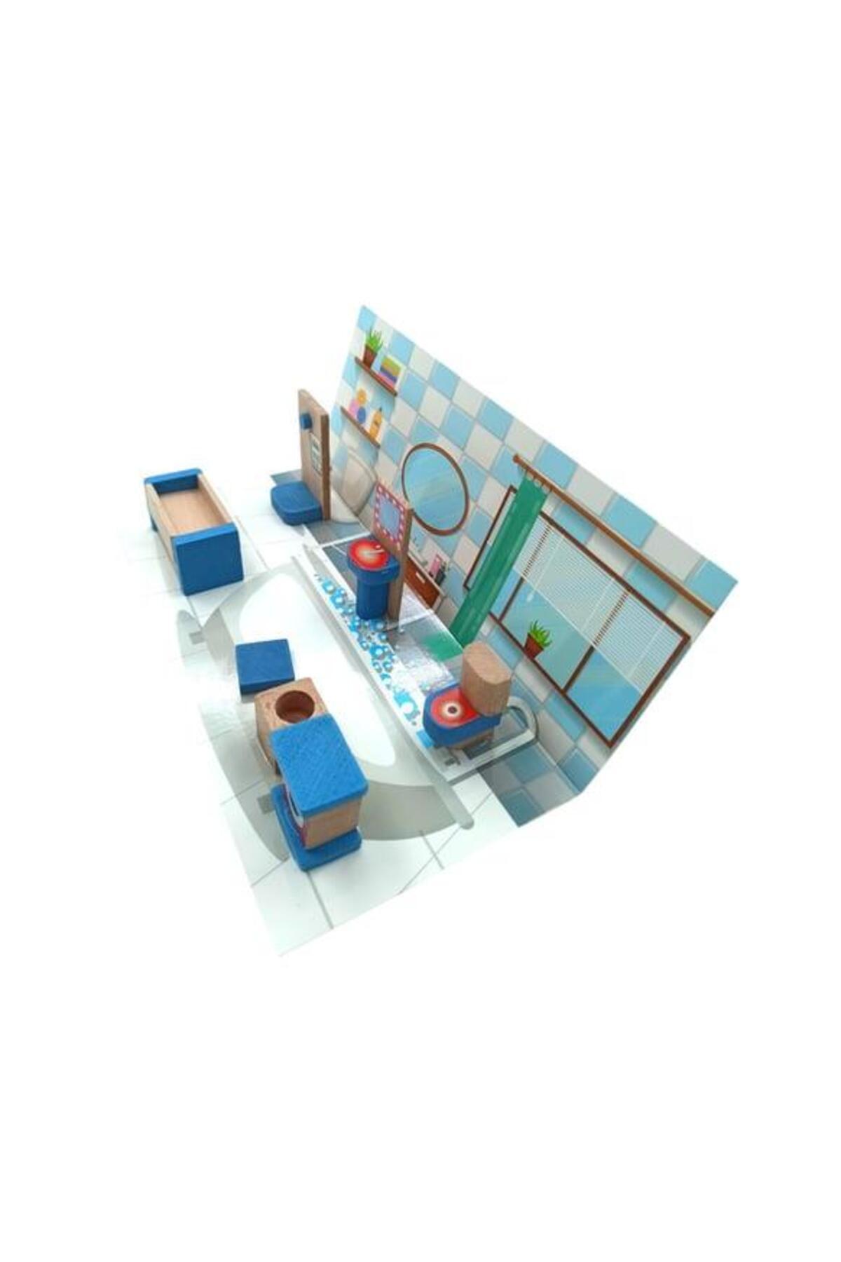 HAK İŞ OYUNCAK Ahşap Minyatür Banyo Seti fotoğrafı 2 (önizleme)