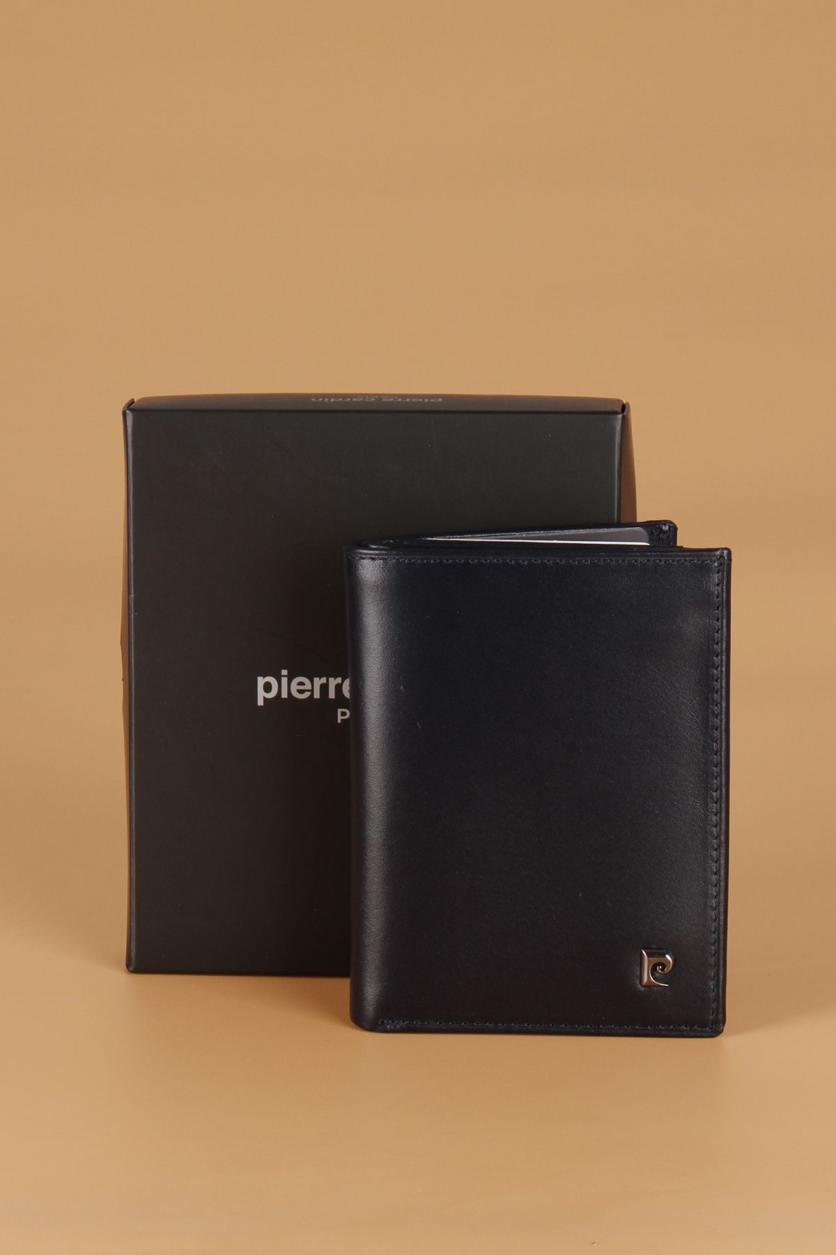 جا کارتی کیف پول مردانه چرم اصل 2734 آنالین آبی سرمه ای Pierre Cardin