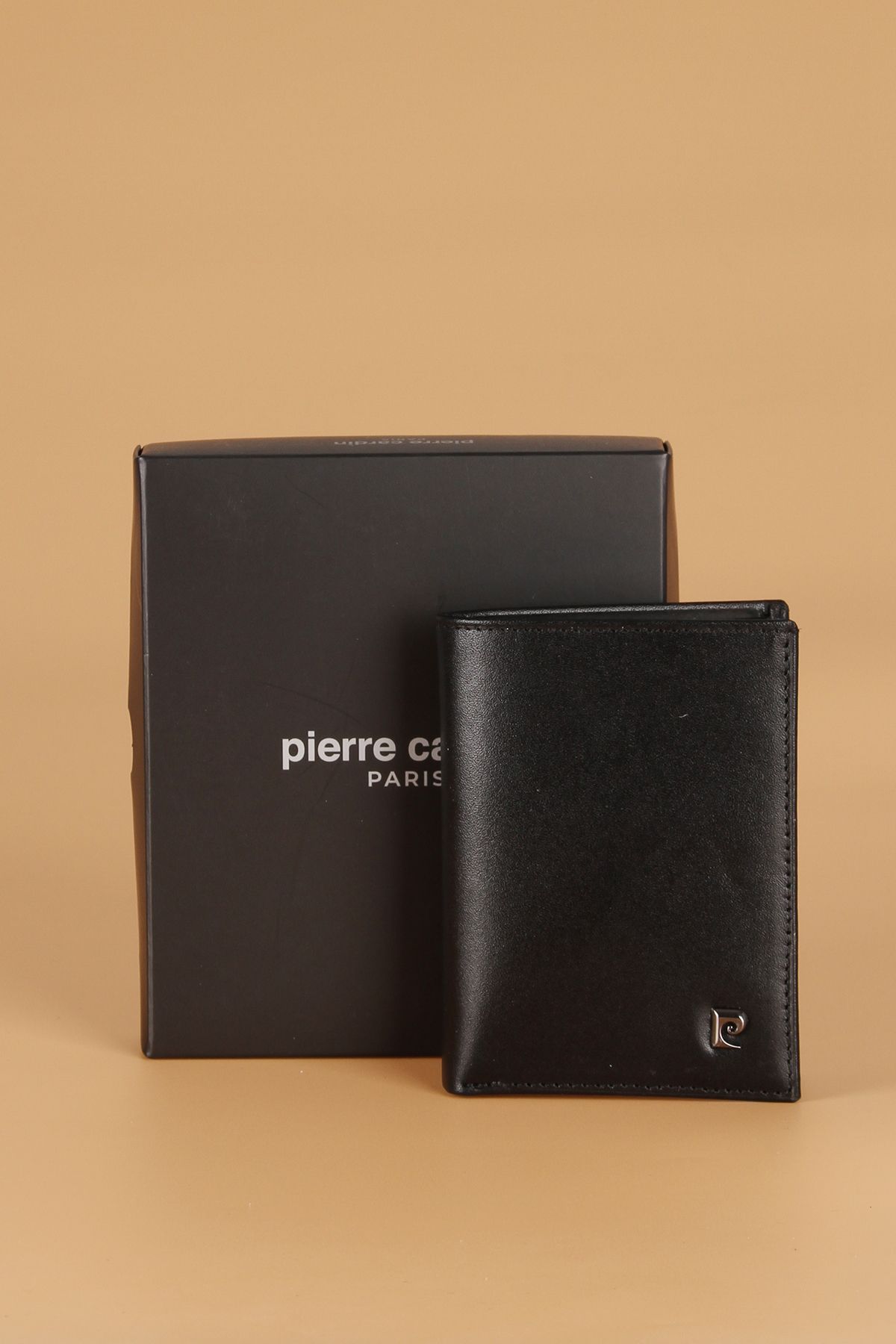 جا کارتی کیف پول مردانه چرم اصل 032 آنالین مشکی Pierre Cardin
