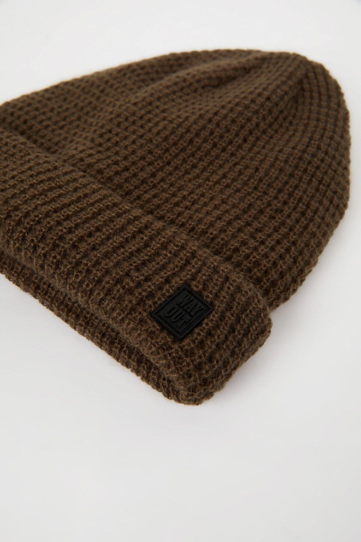 DeFacto-Men's Label Printed Beanie with Fleece Inside C7140Ax24Wn 3
