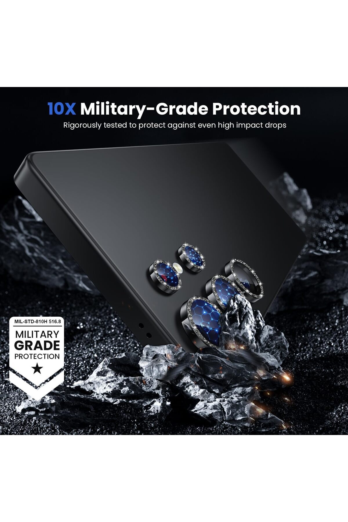 AWH-Camera Lens Protector for Samsung Galaxy S25 Ultra, 9H Shatterproof Glass 4