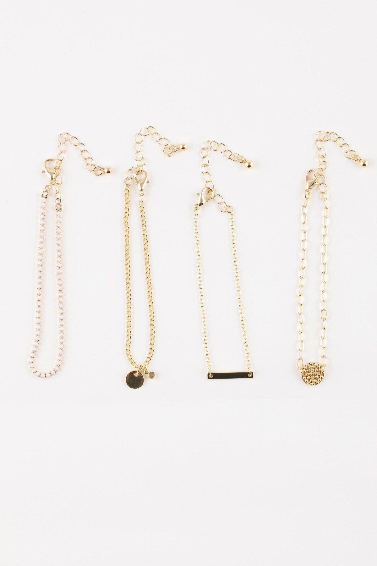 DeFacto-Goldfarbenes 4-teiliges Damenarmband-Set – C8136axns 3