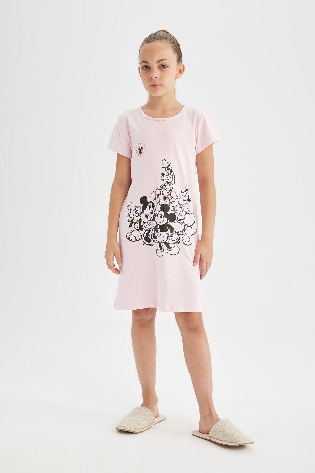 Kız Çocuk Disney Mickey Mouse &Friends Kısa Kollu Elbise C8507A824SM