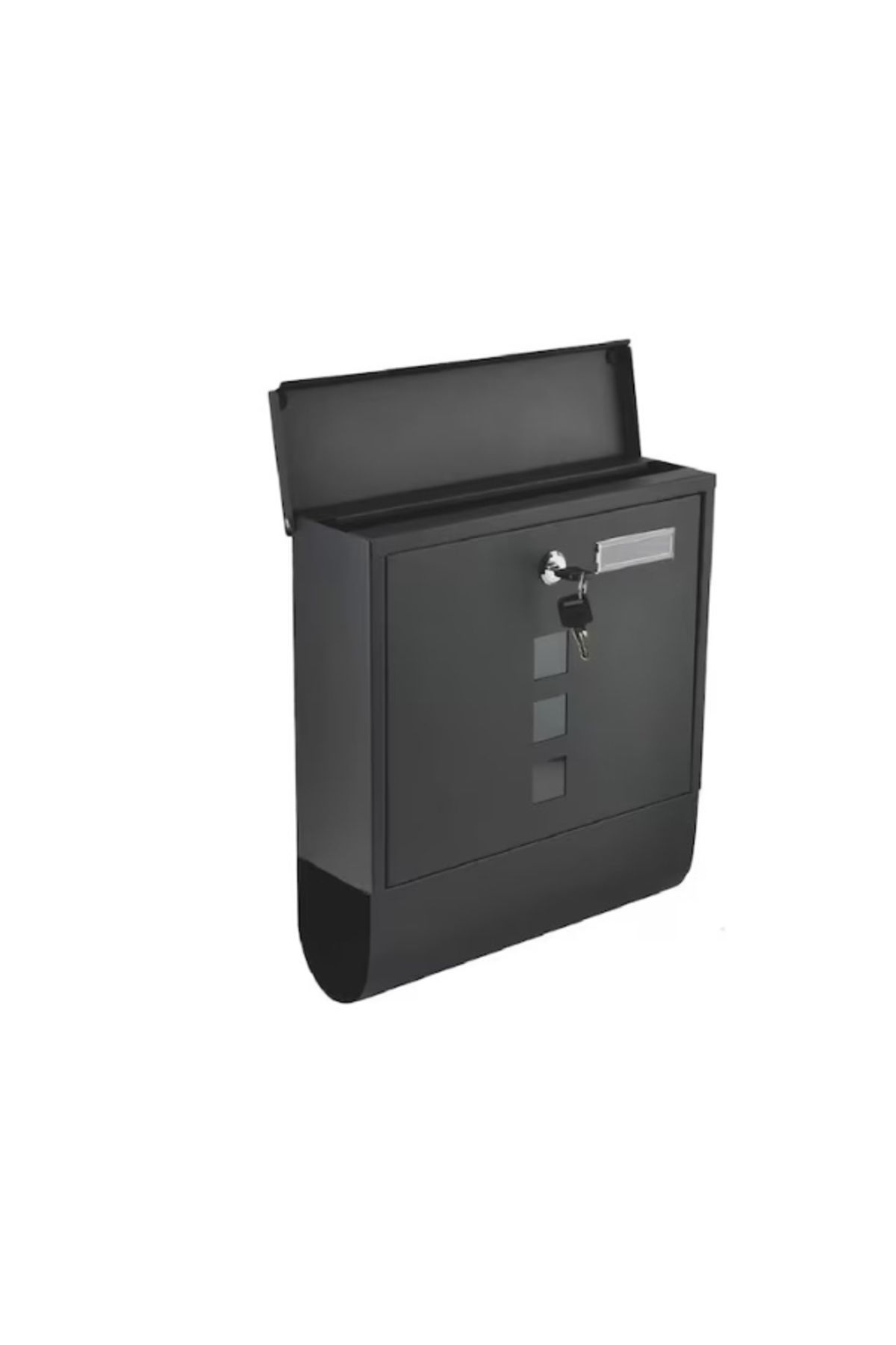 Malatec Cutie Postala, Malatec, Metal, Cu Loc Pentru Ziar, Gri Antracit, 10x30.7x34cm - One Size