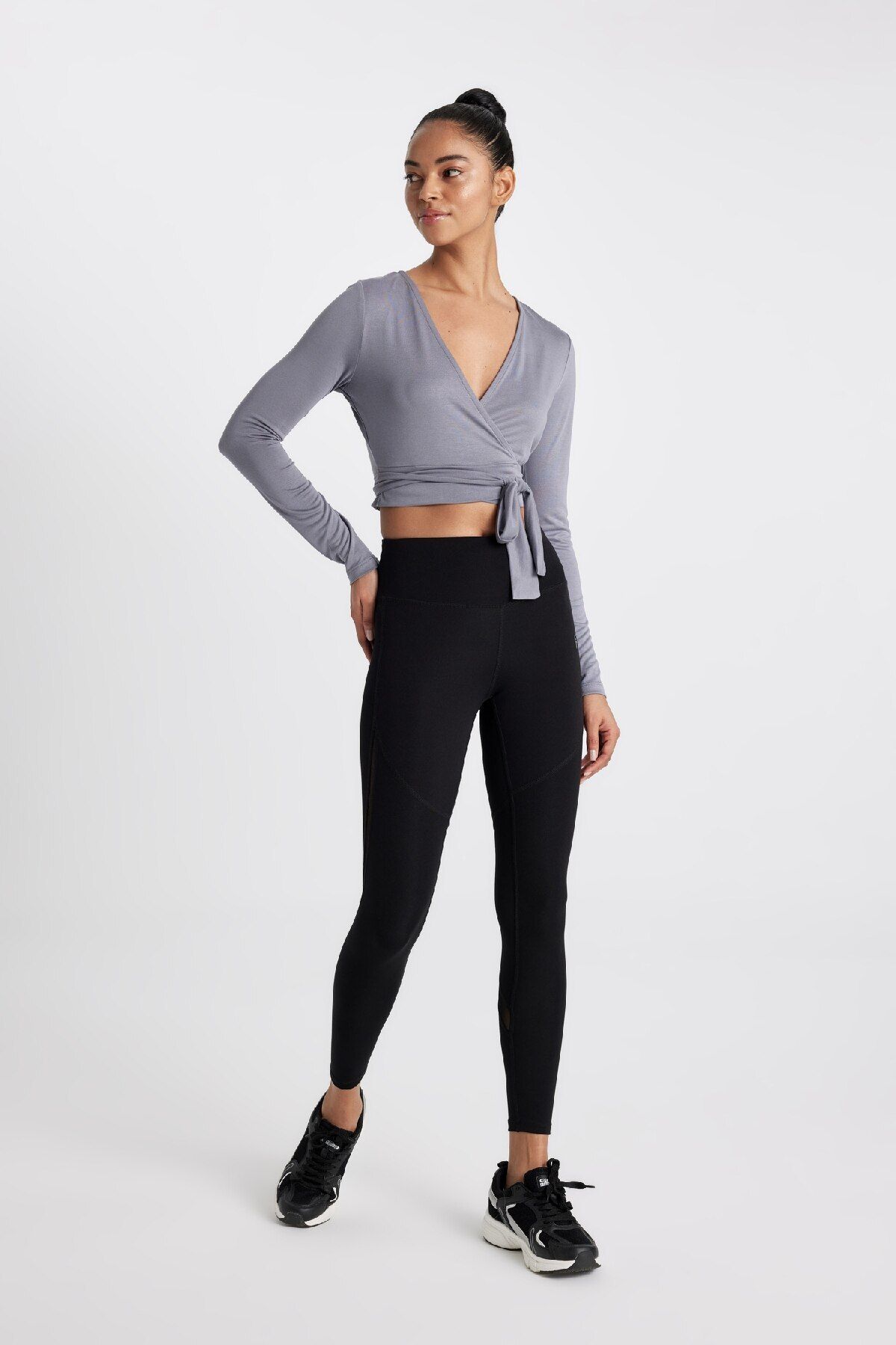DeFacto-DeFactoFit - Sport-Leggings aus schwerem Stoff, taillenbetont - C3509AX24SM 2