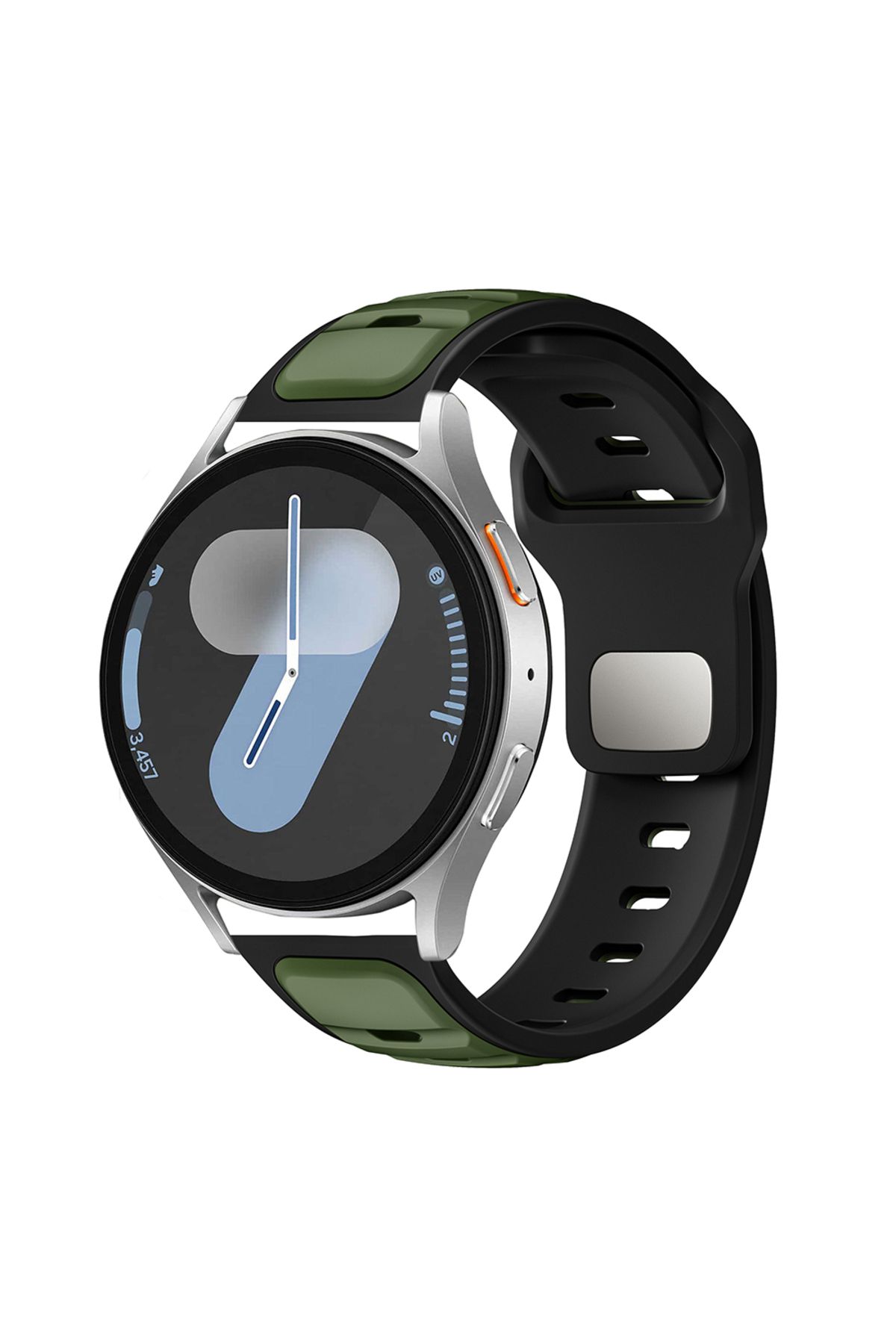 cepteaksesuar Amazfit Pace CPT KRD-135 22mm Silikon Kordon Strap Kayış - Koyu Yeşil-Siyah