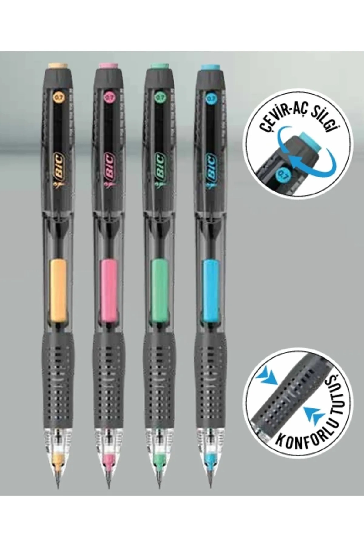 Bic-Fragile Satinalmayla 10 + Eraser Backup Pen Set - Color Options 2