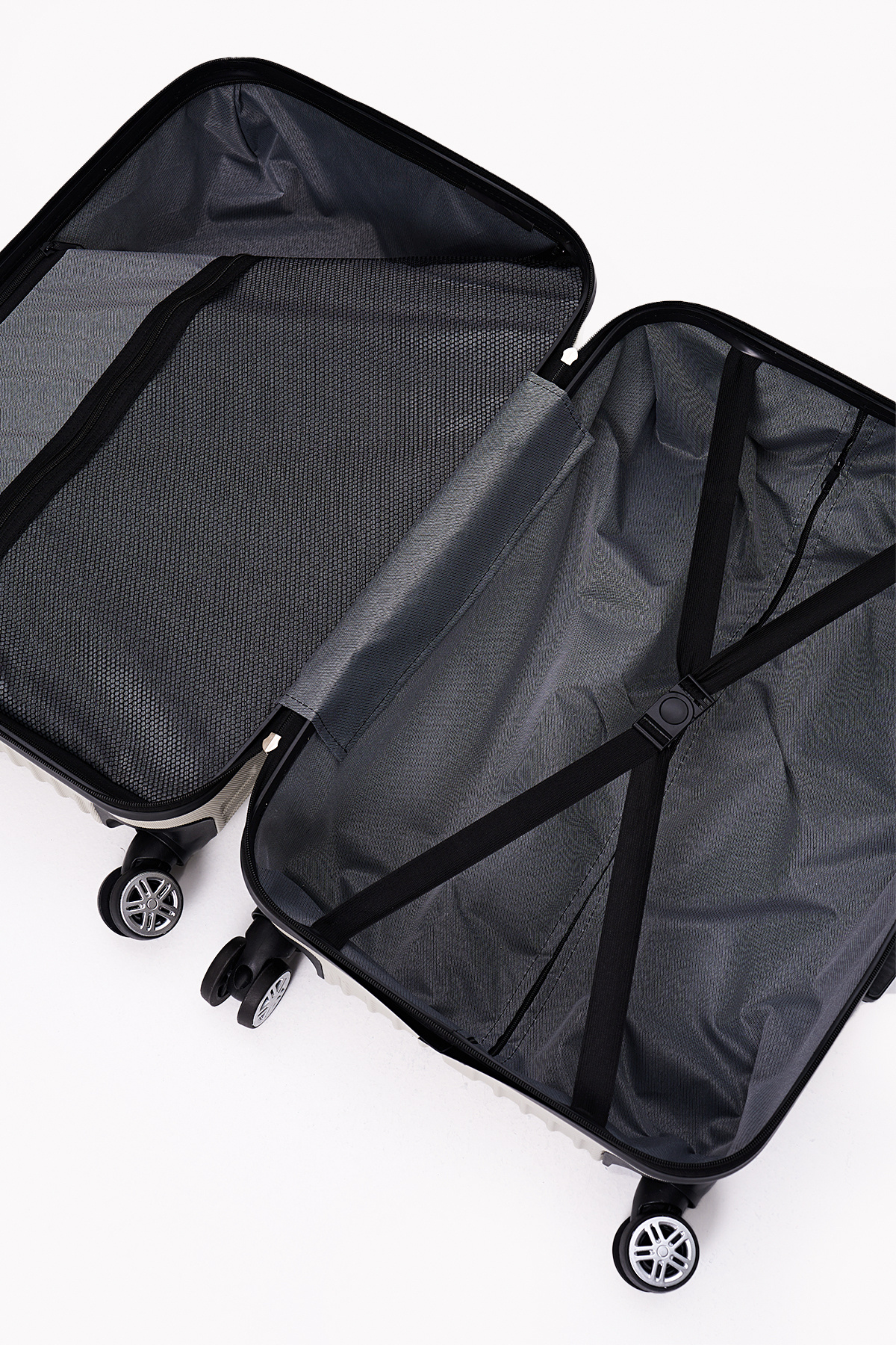 ELATAE  4'lü Valiz Seti Elatae Kırılmaz Valiz Büyük - Orta - Kabin Boy ve Makyaj 1020 - Görsel 6