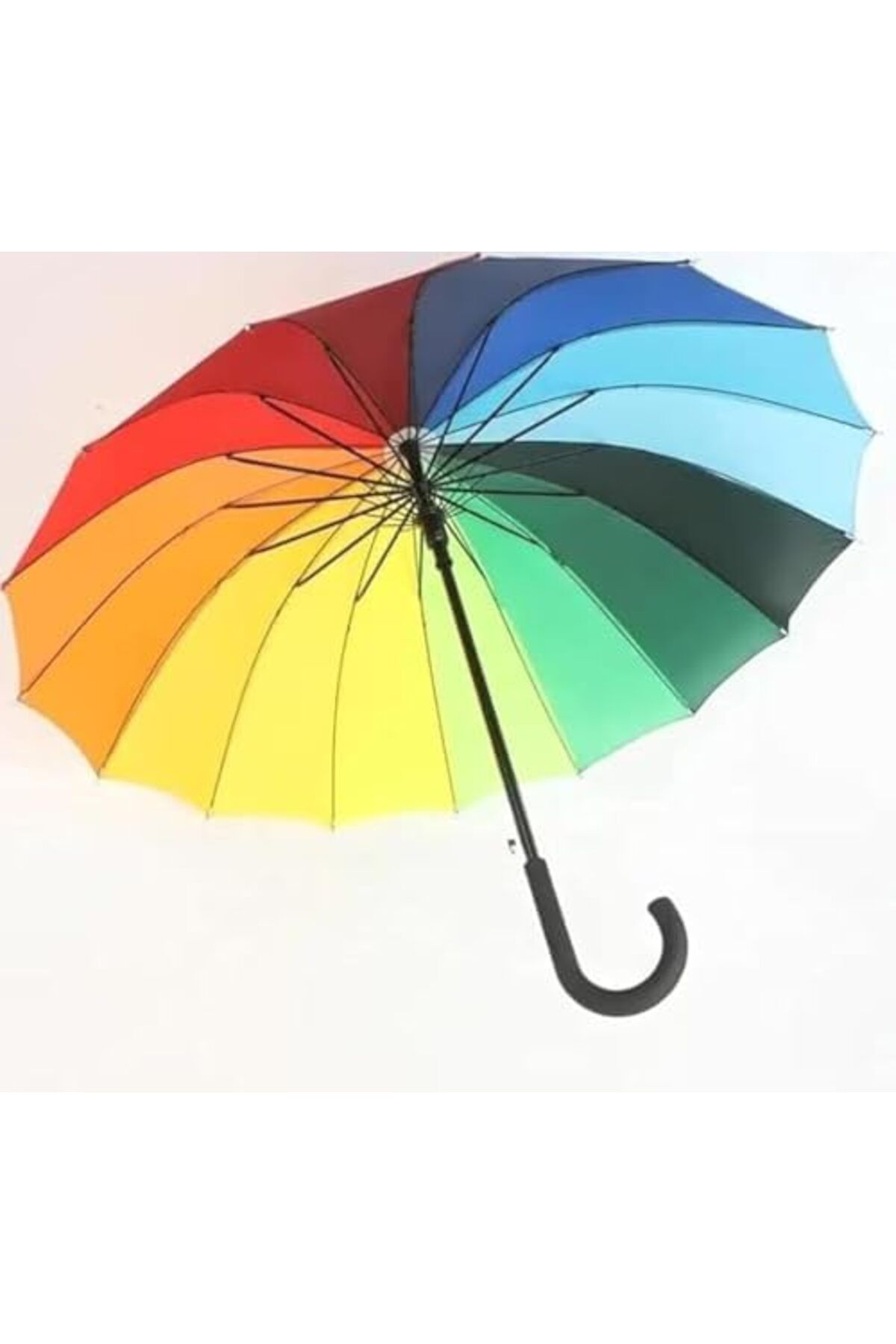 Generic-Large Color Rainbow Umbrella with 16 Ribs 2