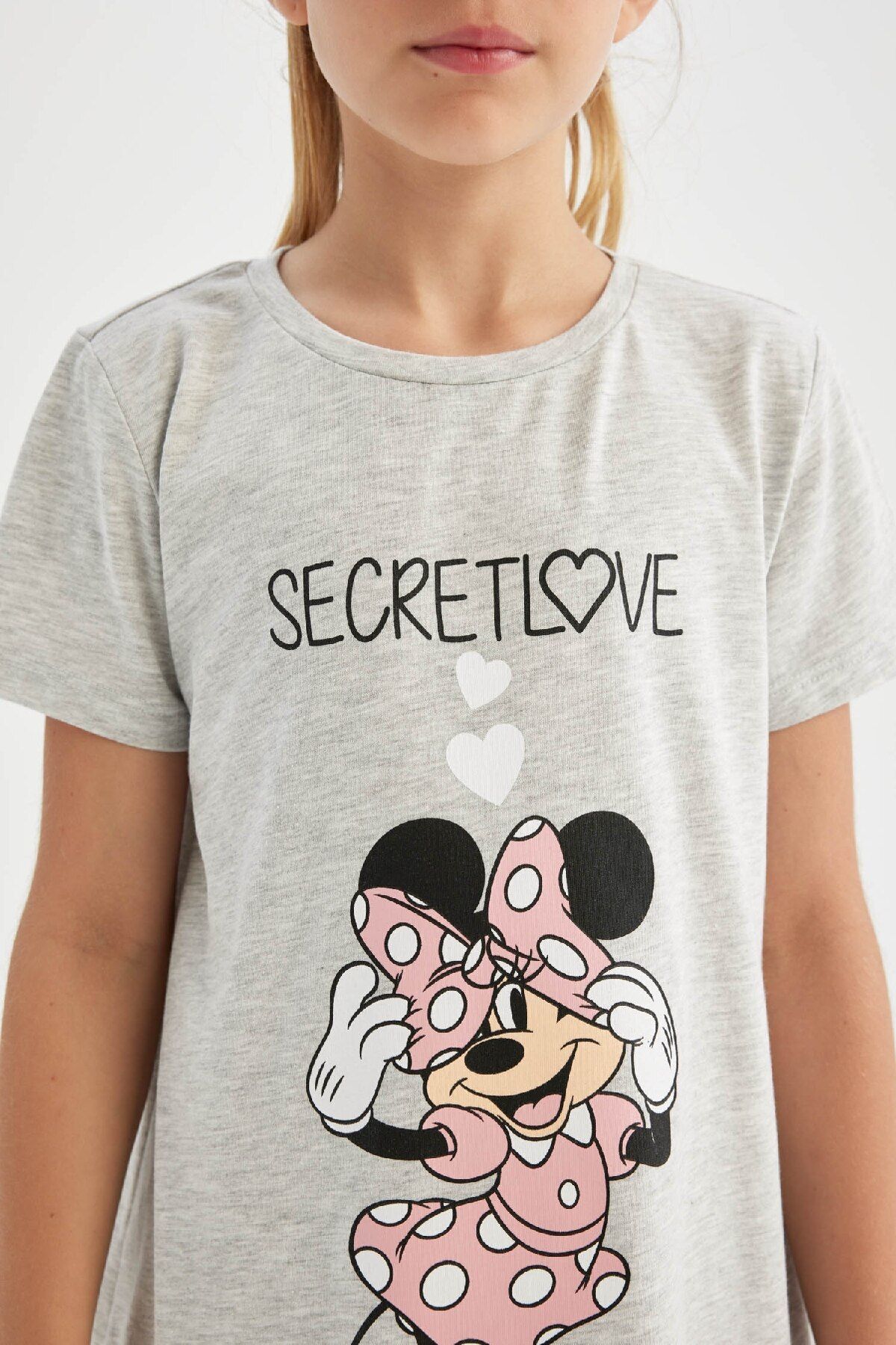 DeFacto-Rochie pentru fetiță Disney Mickey & Minnie cu mânecă scurtă - D1426A824SM 4