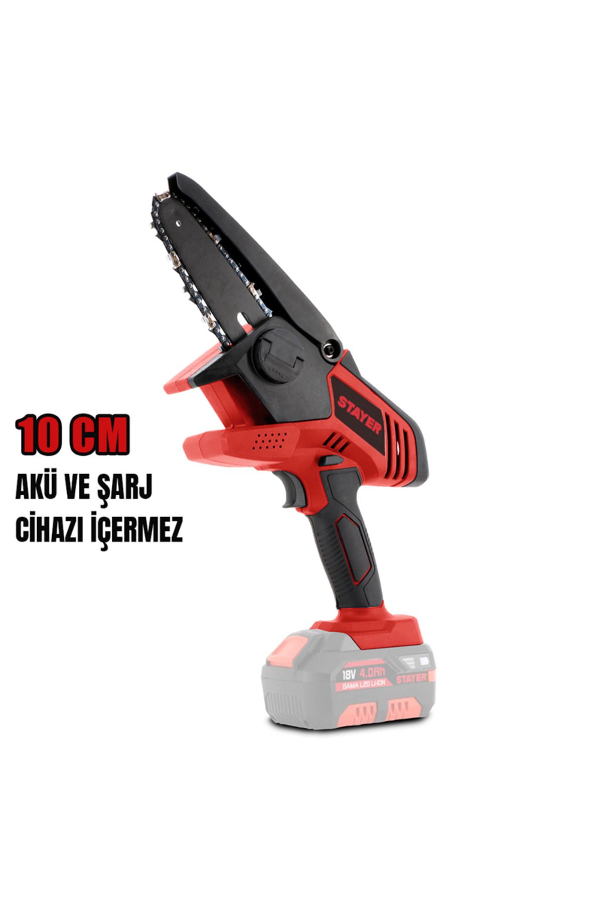 STAYER MINIOLMOL20 Akülü Zincirli Testere 10 cm 18V Li-ion 2.0Ah/6.0Ah (Akü ve Şarj Aleti Hariç)