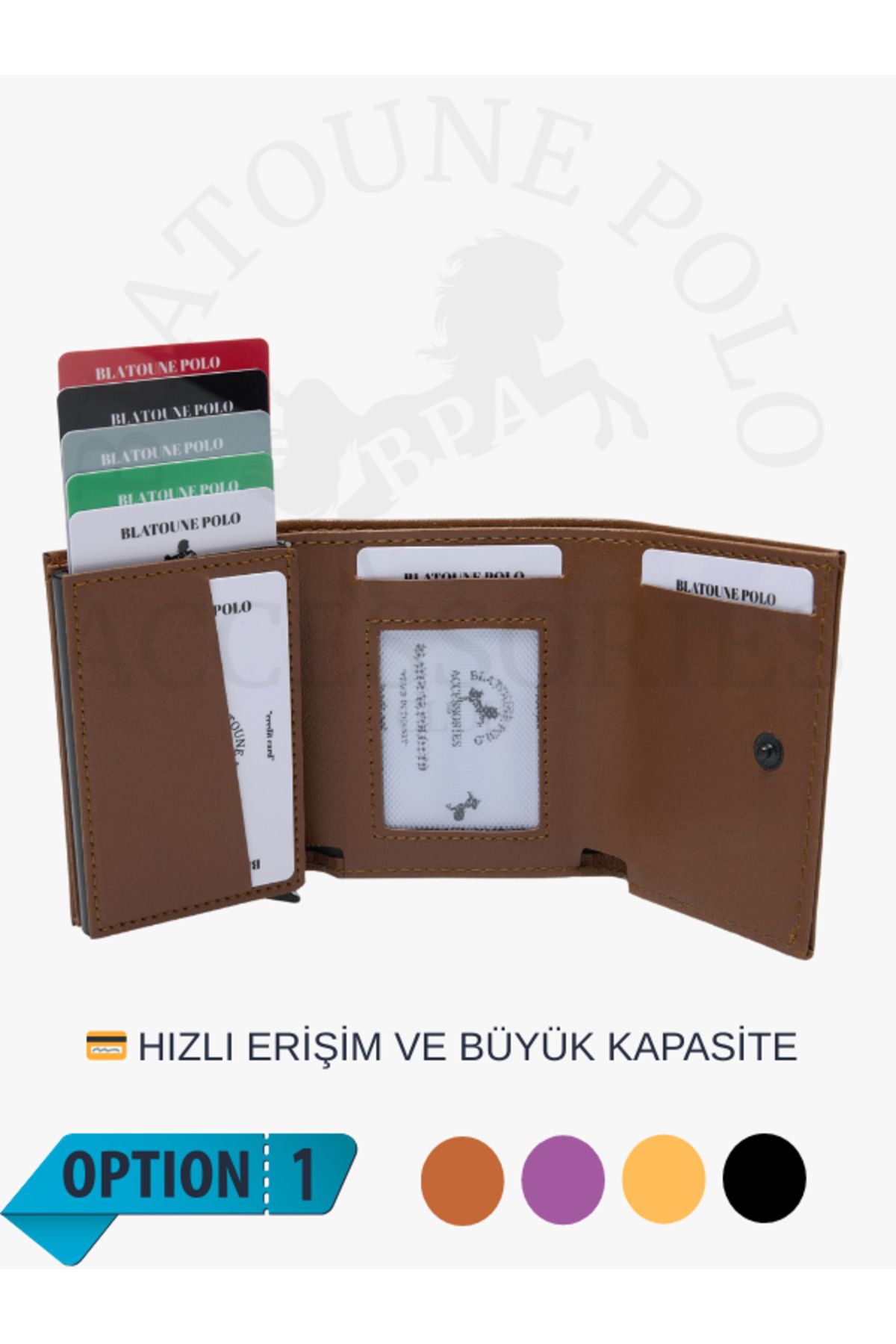 کیف پول زنانه RFID محافظت شده TABA مکانیسم اتوماتیک سرقت در مقایسه با کارت Blatoune Polo