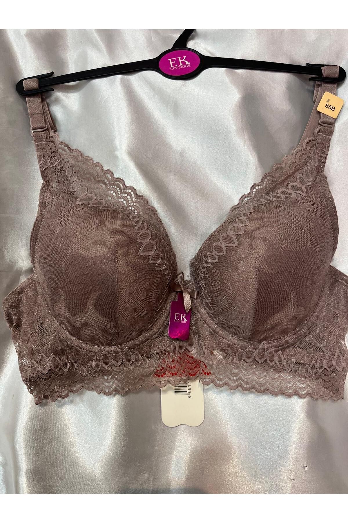 FK-Half Padded Underwire Lace Detailed Stylish and Comfortable Bra with Removable Strap Suitable for Every Use 1
