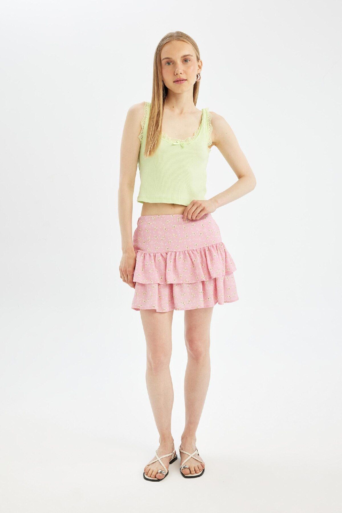 DeFacto-Ribbed Camisole Athlete - Coool Cut D1610AX24SM 5