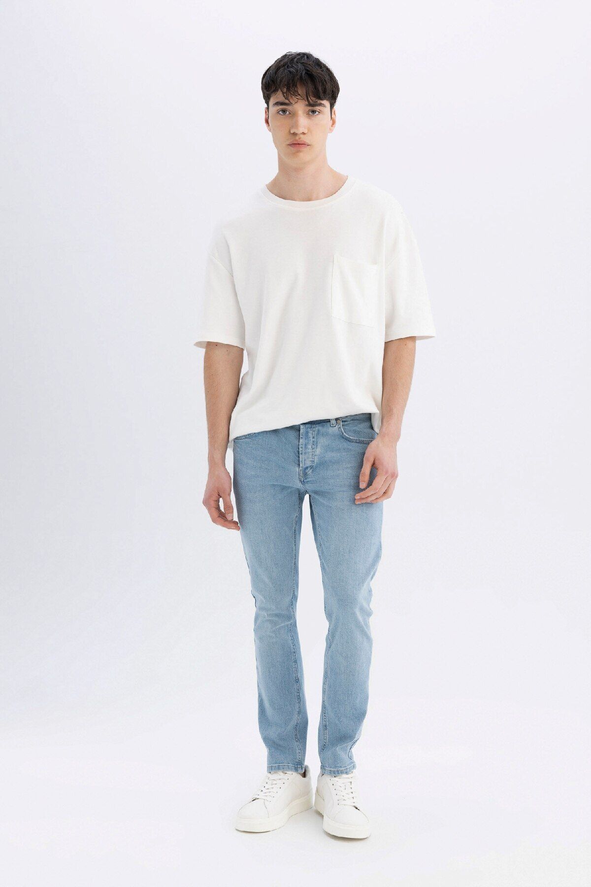 DeFacto-Pedro Slim Fit Jeans - Normale Leibhöhe, schmales Bein D2209AX24SM 3