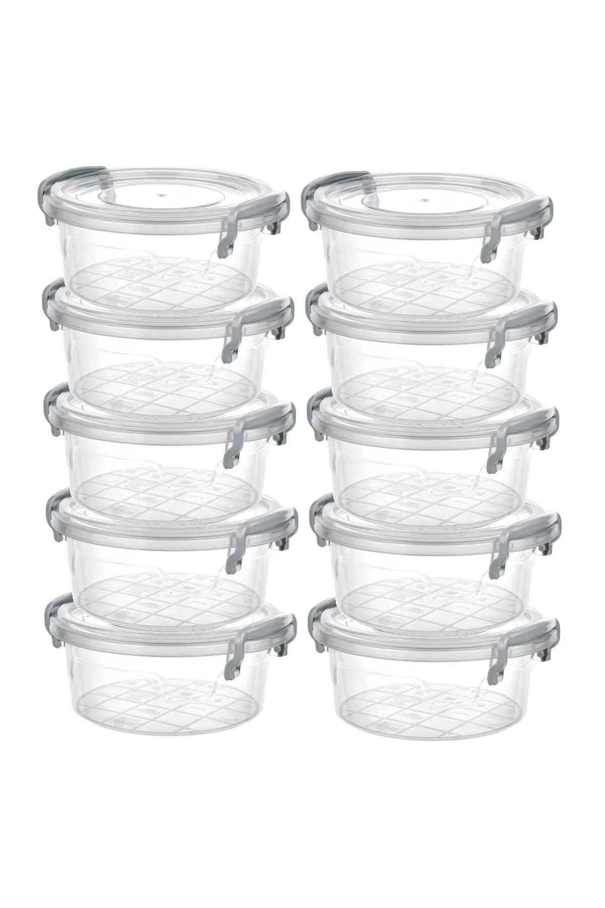 OEM Caserole Alimentare De Plastic Cu Capac, 10 Buc X 300 Ml - One Size