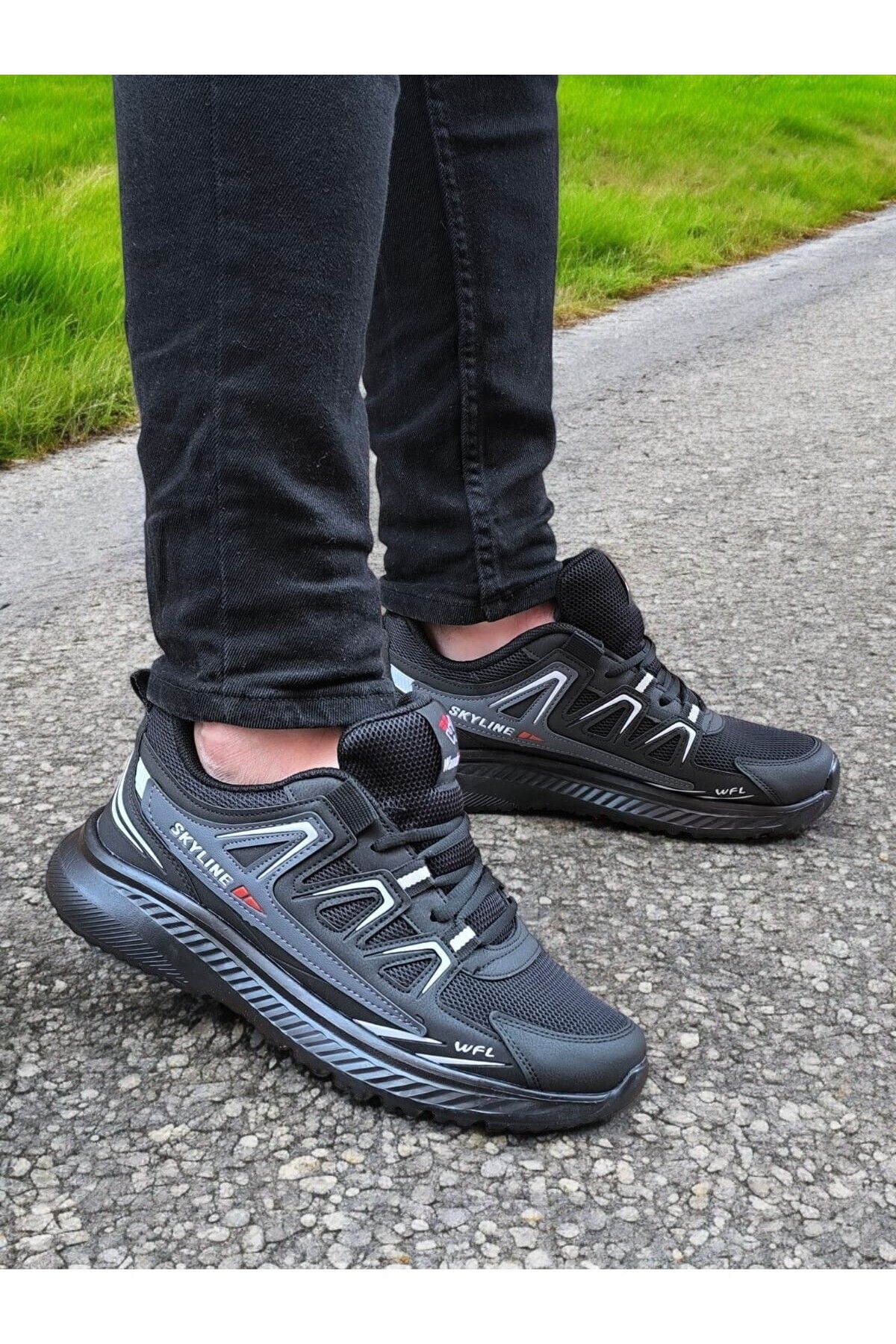 BİKAJOO Unisex Siyah Bağcıklı WFL Günlük Sneaker BKJ4016