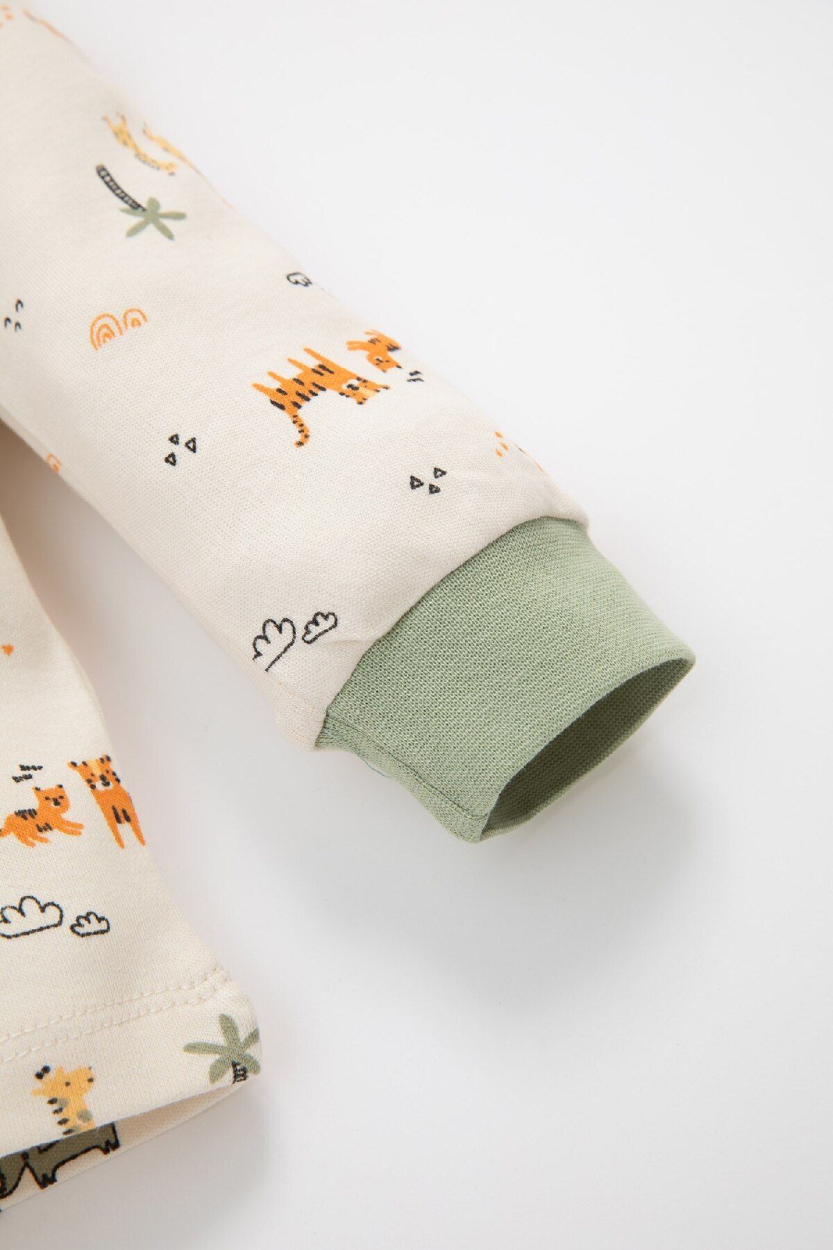 DeFacto-Baby Boy Pajama Set Safari Print Long Sleeve Top Long Bottom D3556A524Wn 4