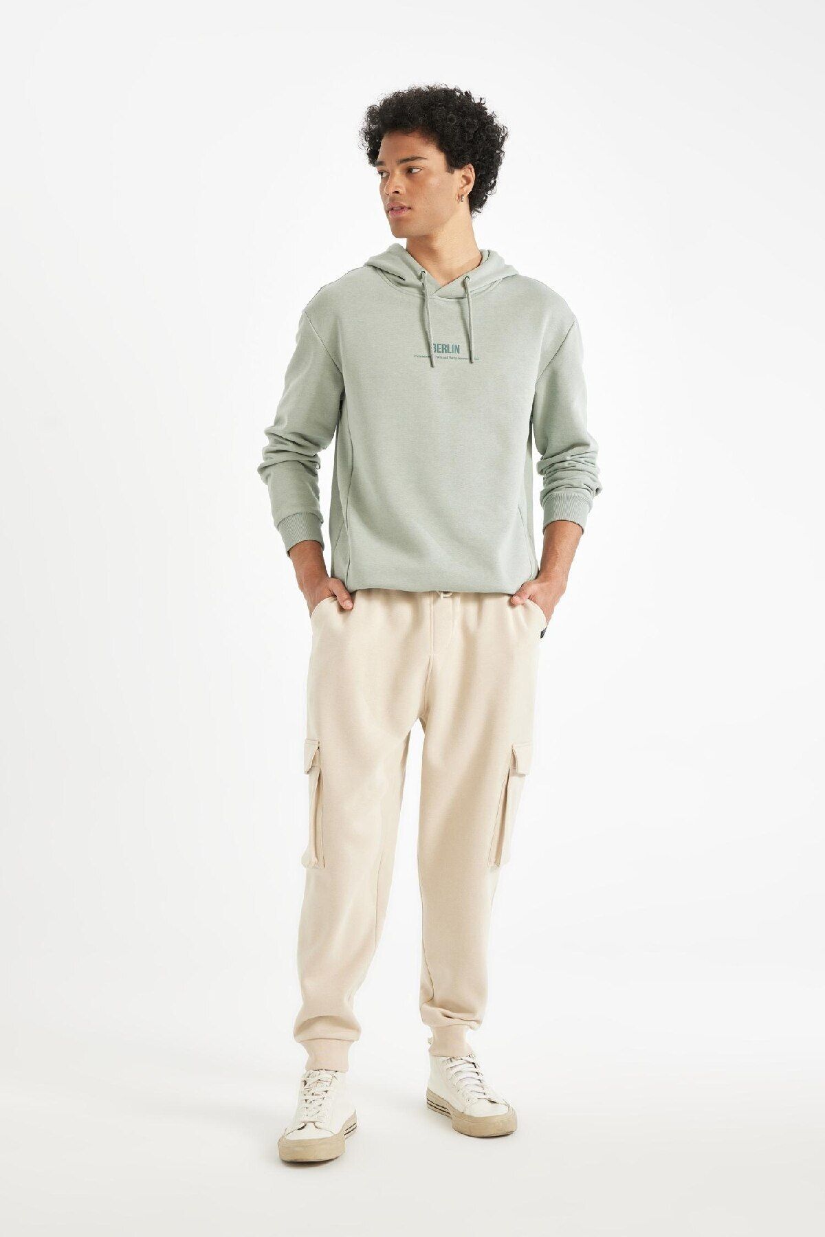 DeFacto-Jogger-Jogginghose mit normaler Passform – Cargo-Tasche, Schnürung, elastisches Bein Y5533az24au 3