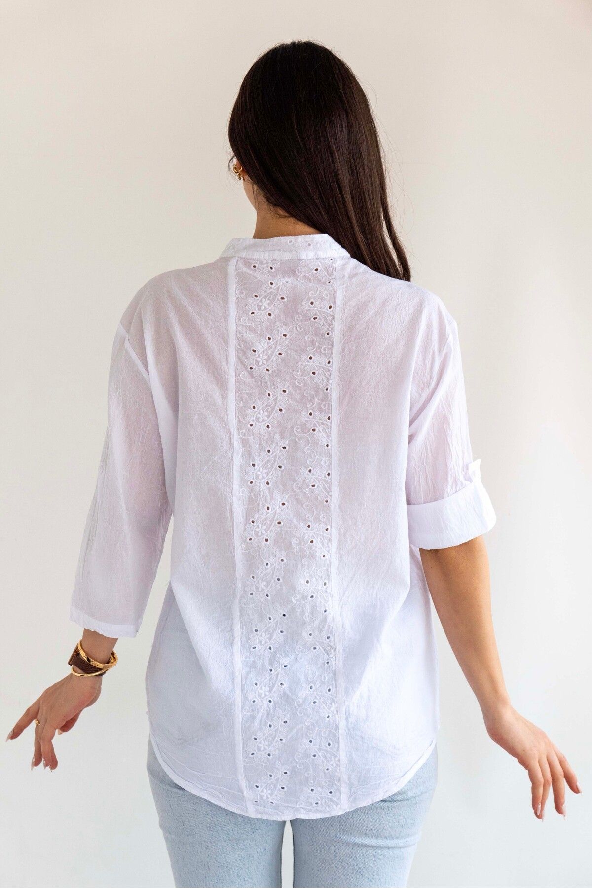 citycenterfashion-Women's Large Size Blouse Shirt 100% Cotton Organic Cty-Akc-755 1