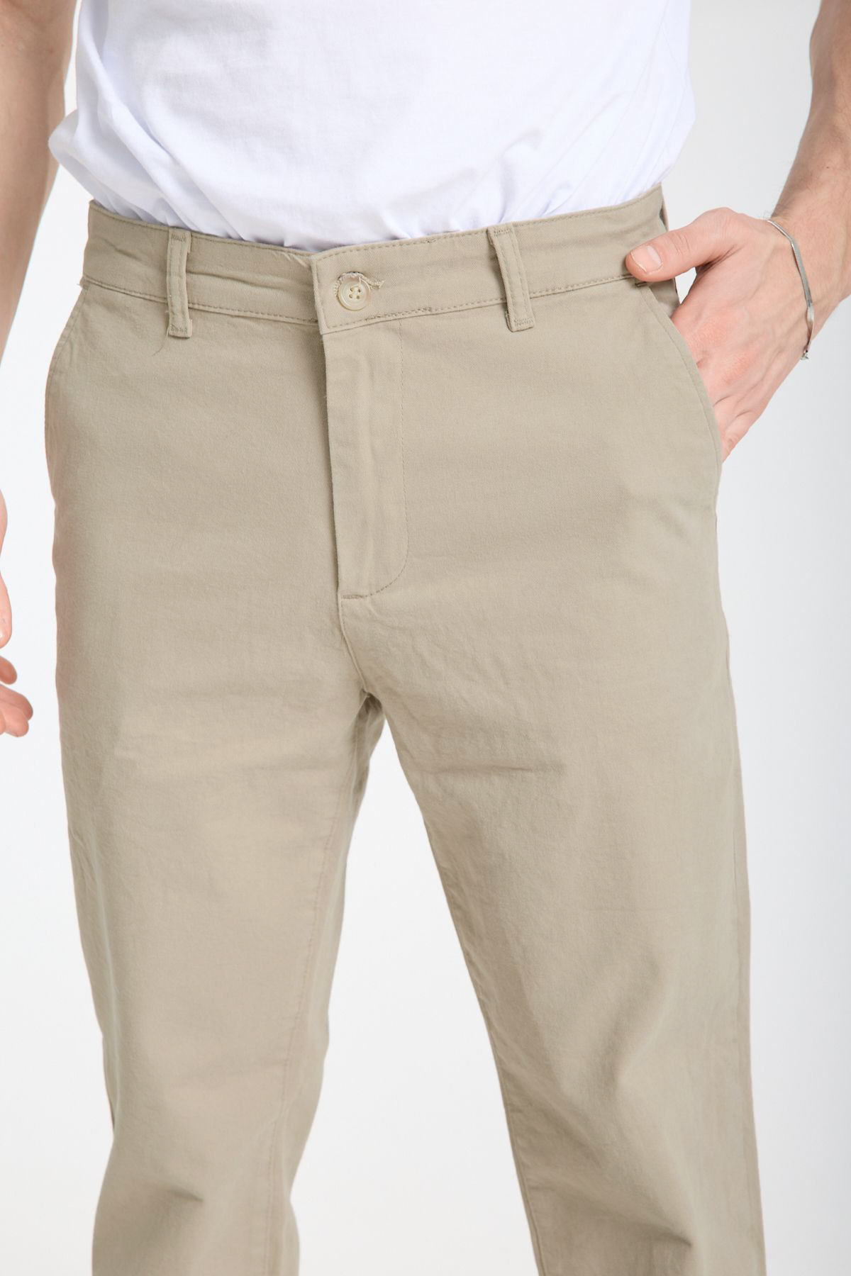  Trendyolmilla Man Ta? Regular Fit Basic Chino Esnek Gabardin Pantolon