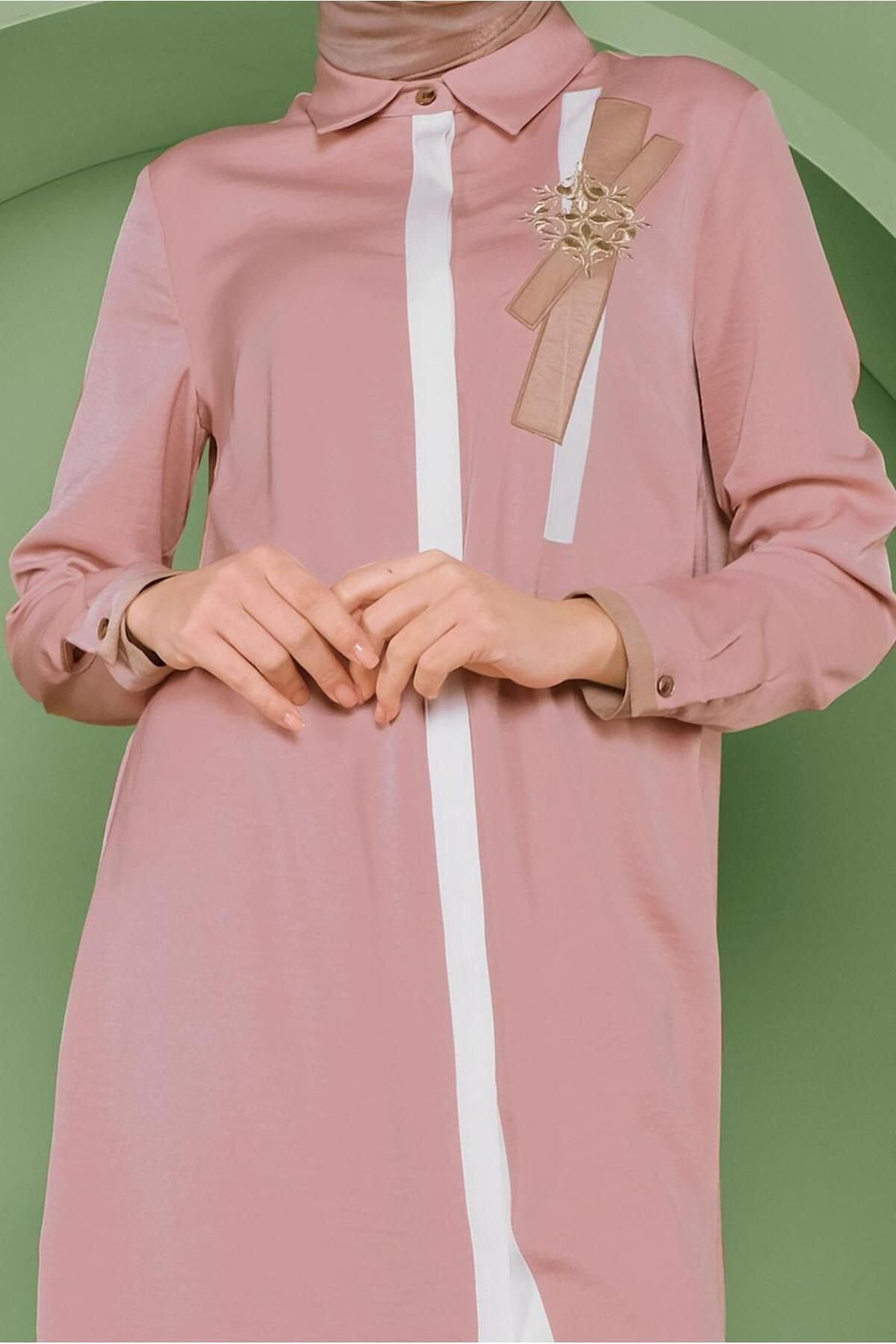 Alvina-Men's Collar Tunic with Hidden Buttons 41419 4
