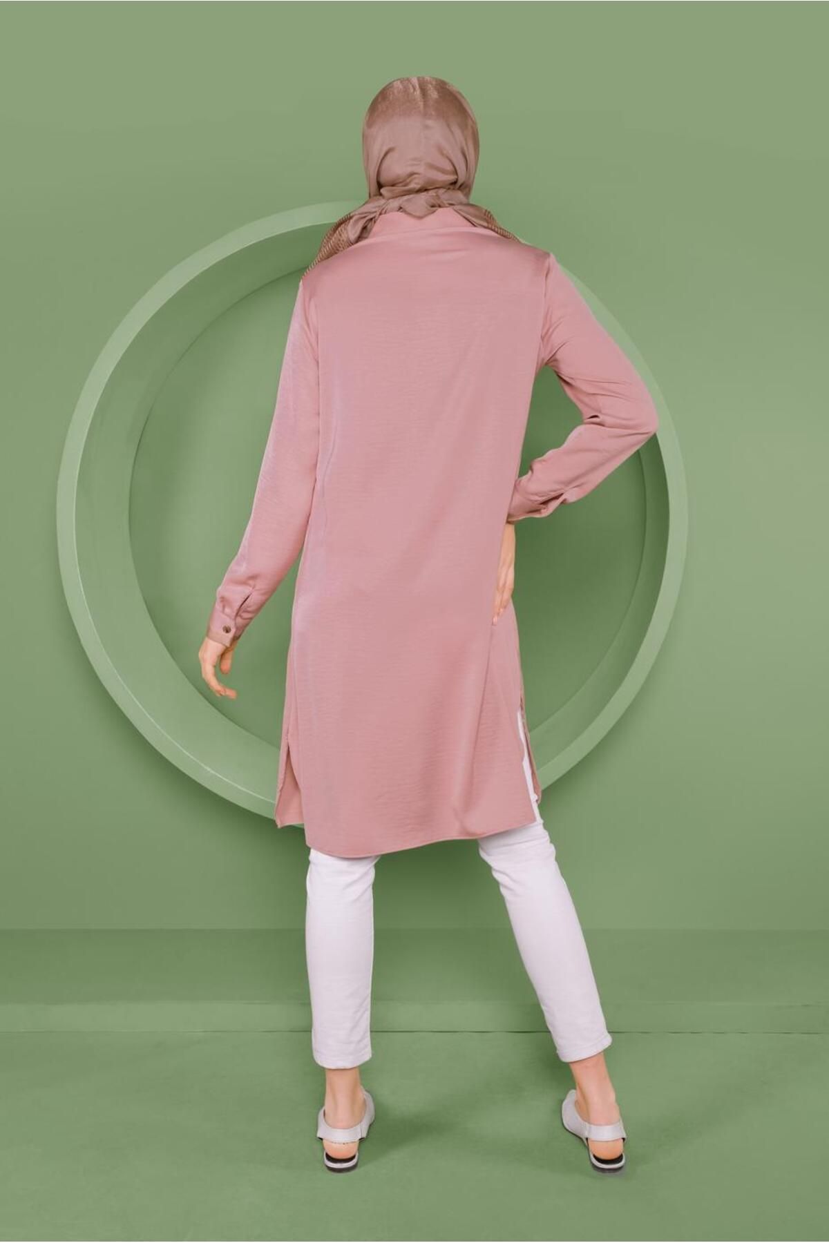Alvina-Men's Collar Tunic with Hidden Buttons 41419 3