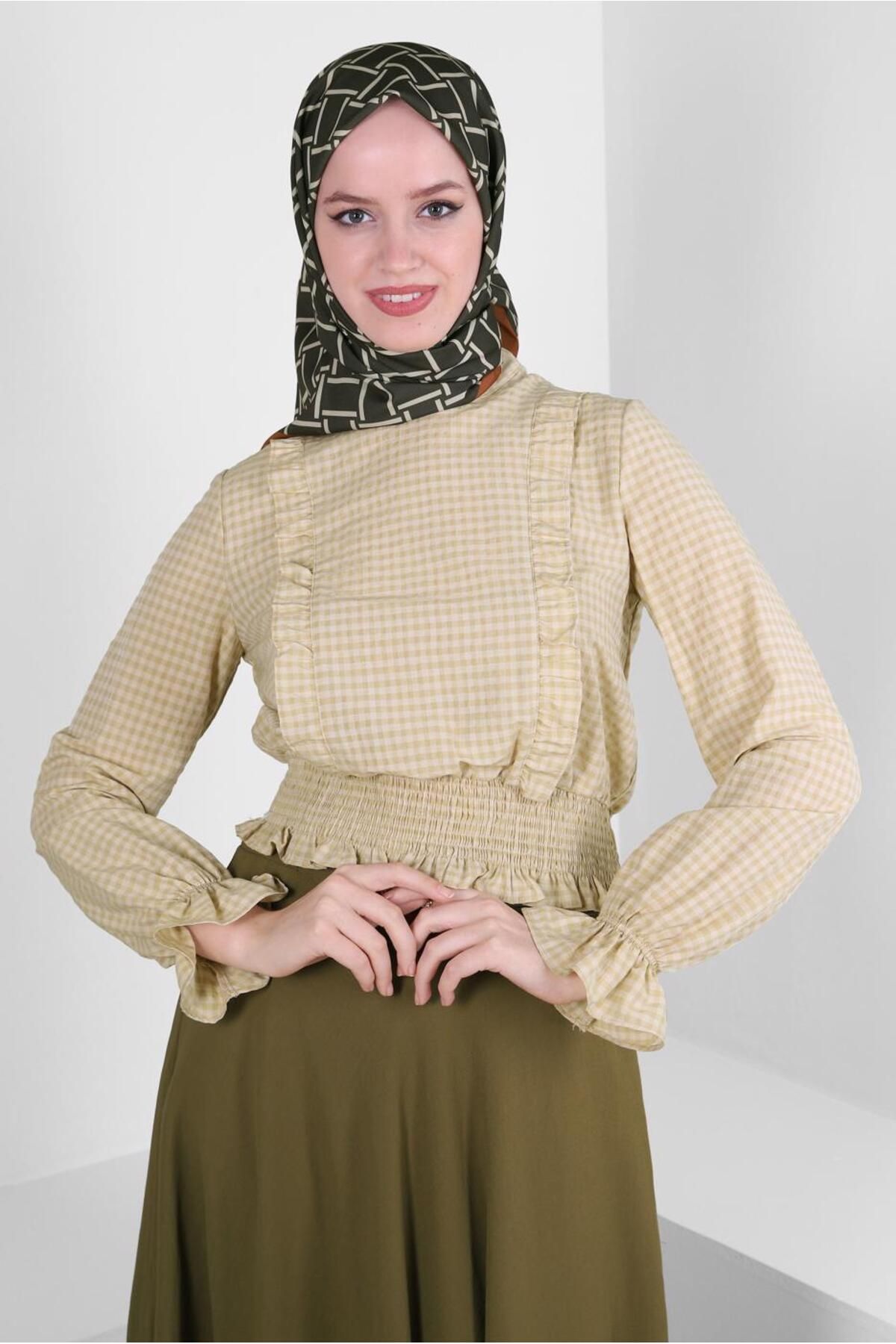 بلوز طرح دار GIPE DETAILED 43569 Gingham Alvina