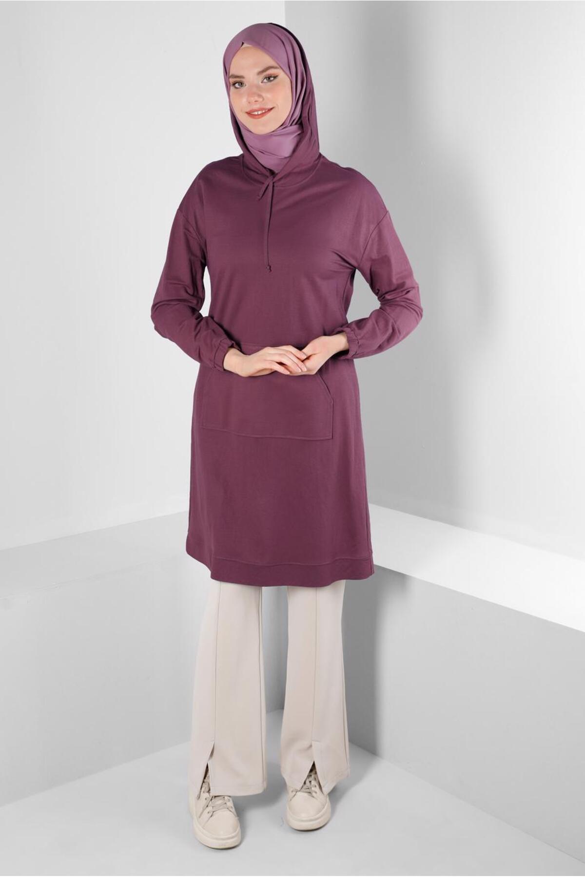 آلوینا تونیک کلاهدار با سرآستینهای کشی ۴۳۶۱۹ آلوینا تونیک کلاهدار با سرآستینهای کشی ۴۳۶۱۹