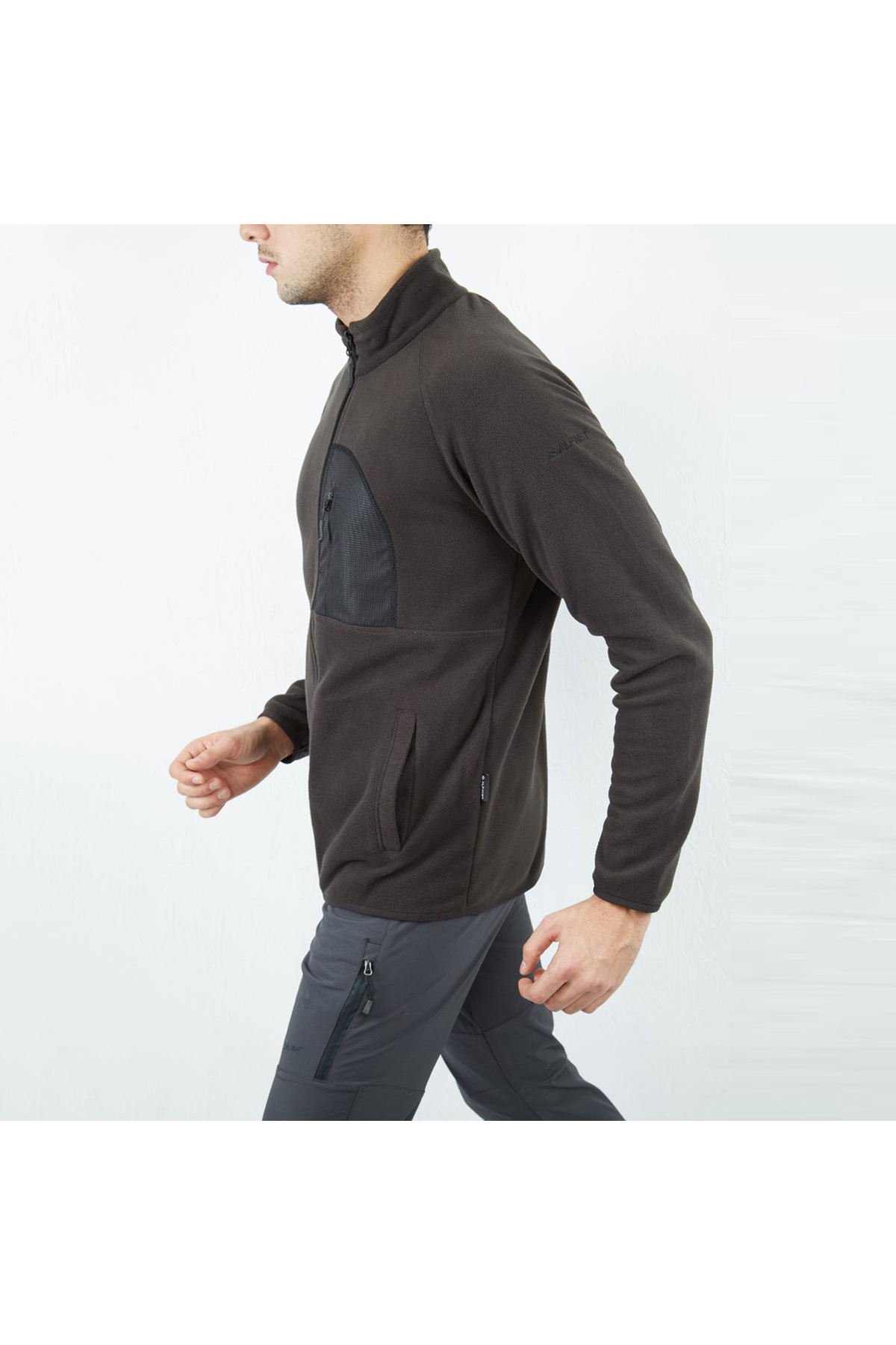Alpinist-Motus Men's Anthracite Fleece Jacket (Al 600504 -Ant) 4