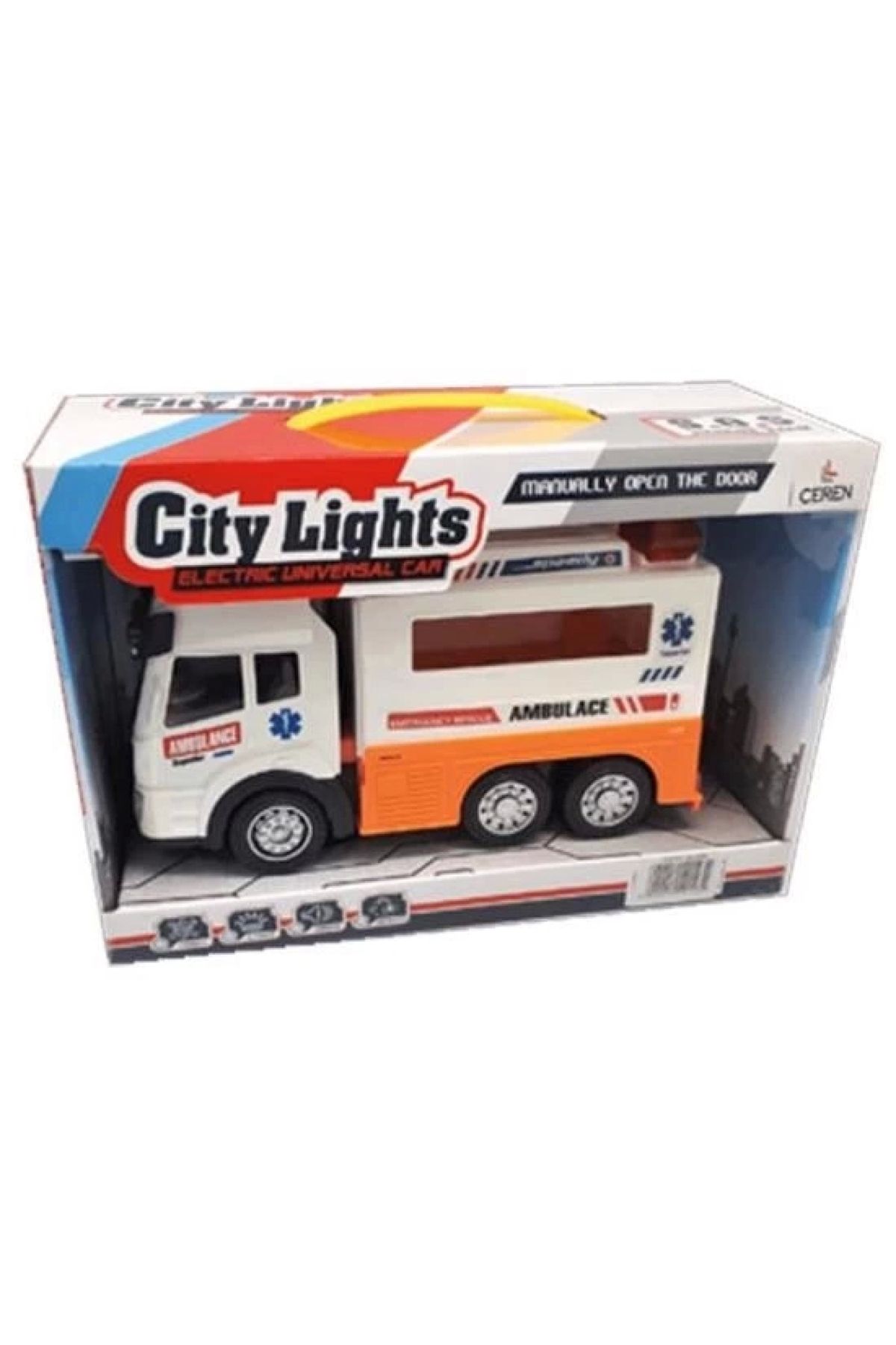 ceren toys Ctoys Işıklı Ve Sesli Dönen Ambulans Kamyon