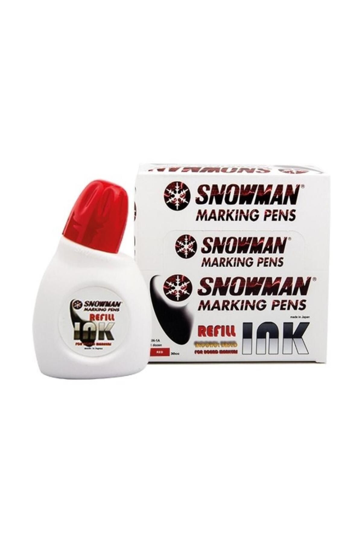 Snowman Tahta Kalem Mürekkebi 30 Cc Kırmızı Bn-1A K (12 Li Kutu)