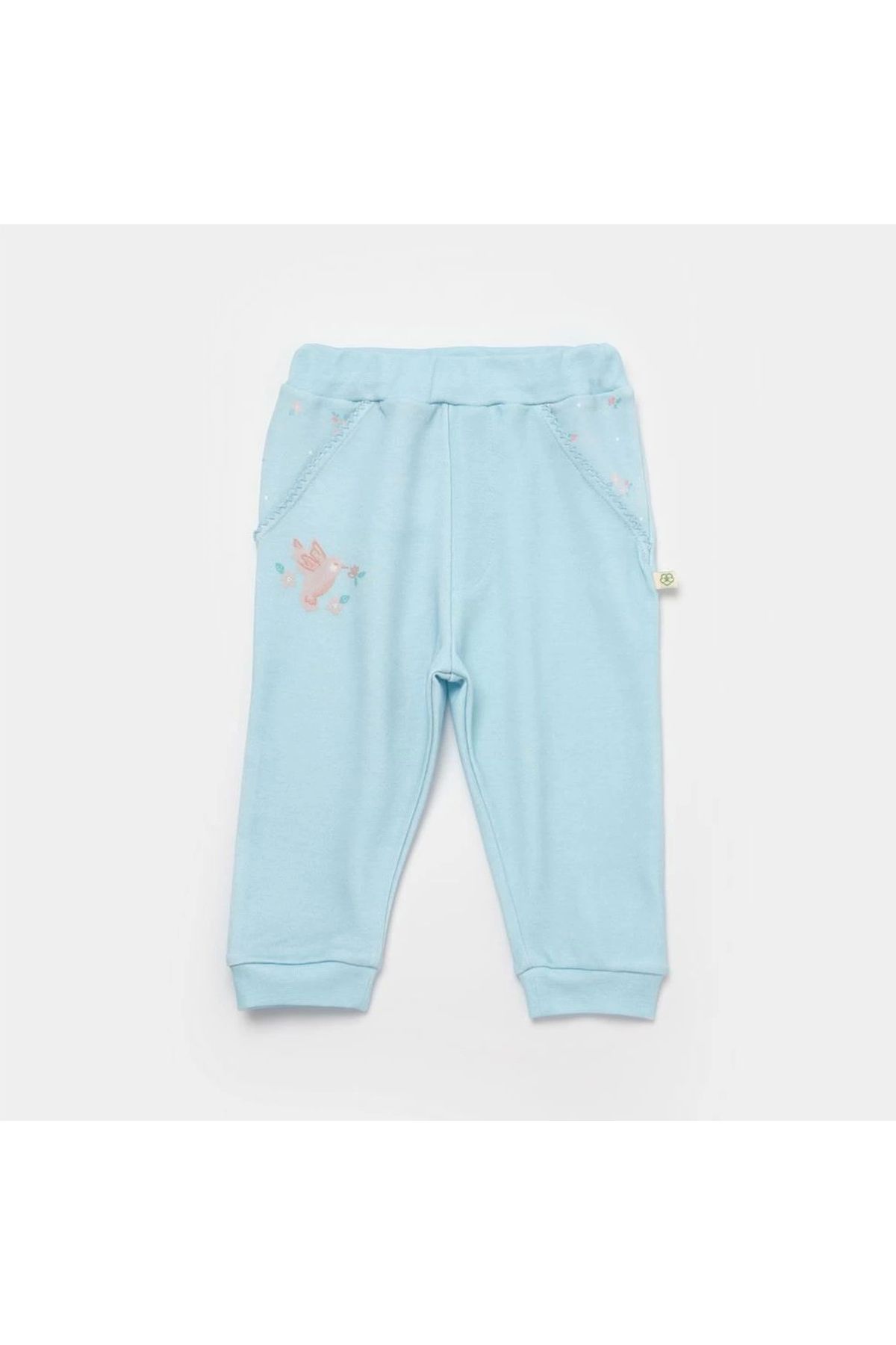 Bibaby Biorganic Always Happy Patiksiz Pantolon 57915 Gül Kurusu Mint