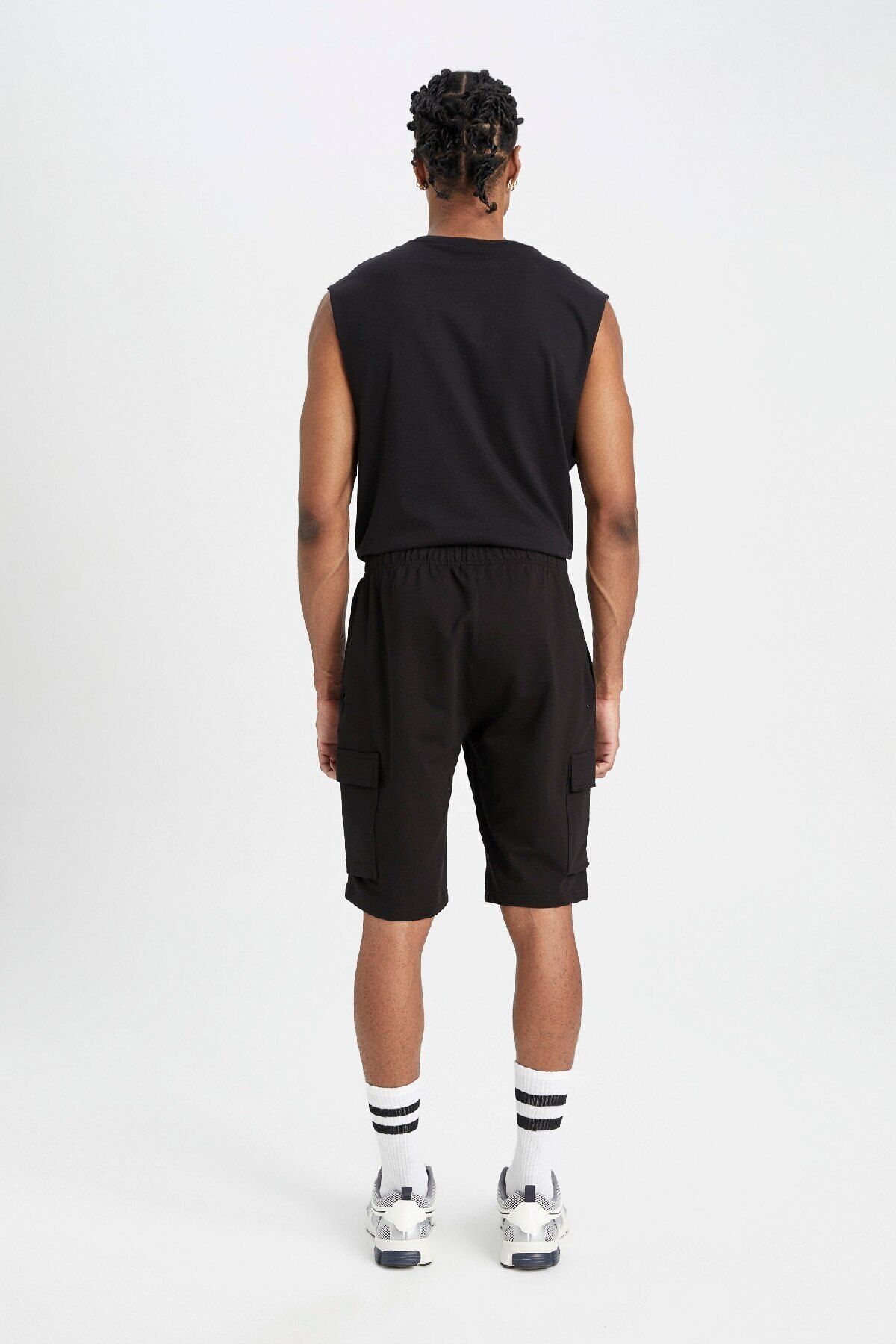 DeFacto-DeFactoFit - Standard Fit Short Shorts D3848AX24HS 5