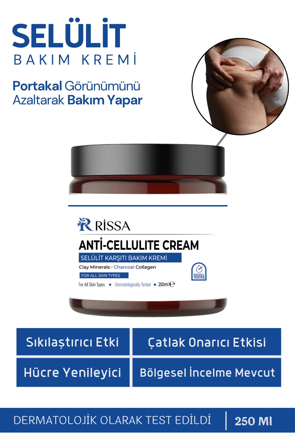 Rissa 1 ’sıkılaştırıcı Selülit Ve Çatlak Giderici Vücut Şekillendirici Jel 250 ml