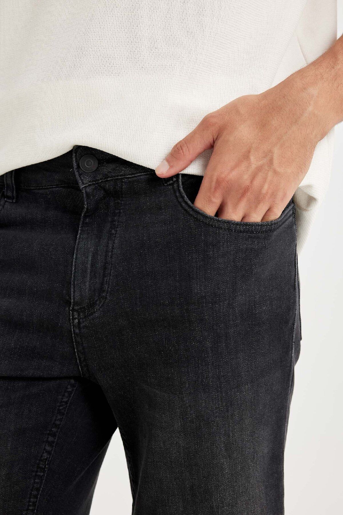 DeFacto-Jean Bermuda Shorts - Regular Fit D3960AX24SM 5