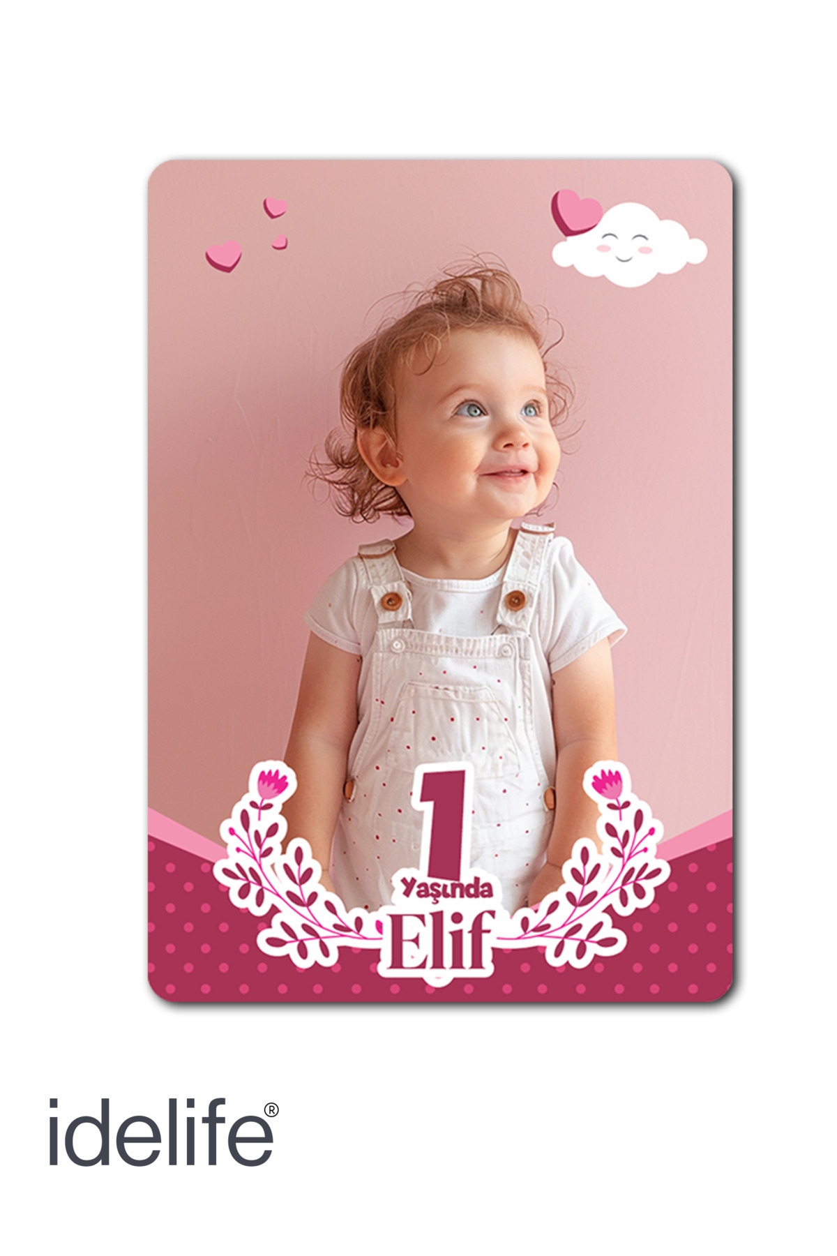 idelife Kişiye Özel Kız Bebek Doğum Günü Buzdolabı Magneti Fotoğraflı Magnet 9 Adet 7x10 Cm fotoğrafı 6 (önizleme)
