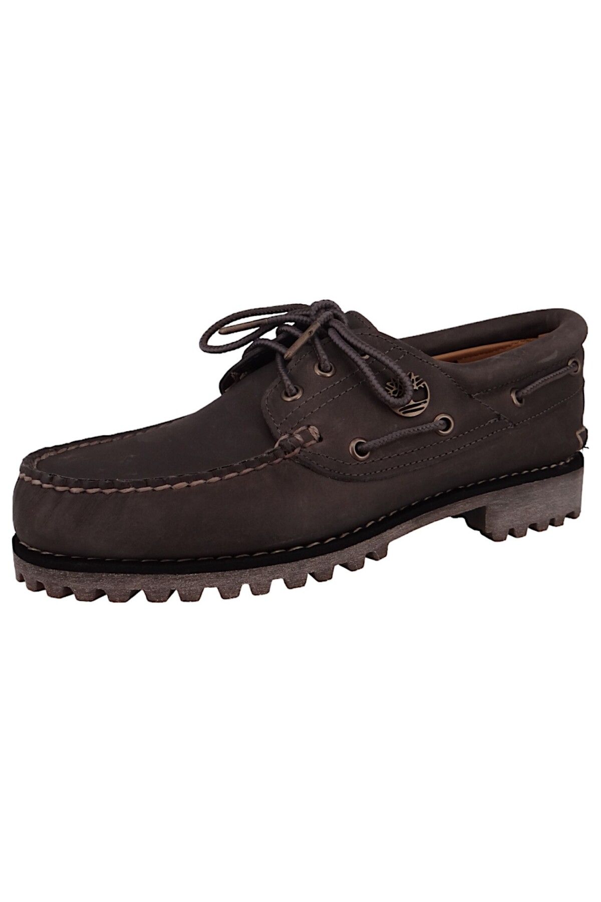 Timberland-Herren Segel-/bootsschuhe Halbschuhe Authentic Boat Tb0a2pdqel7 Grau Medium Grey Leder Mit Außensoh 2